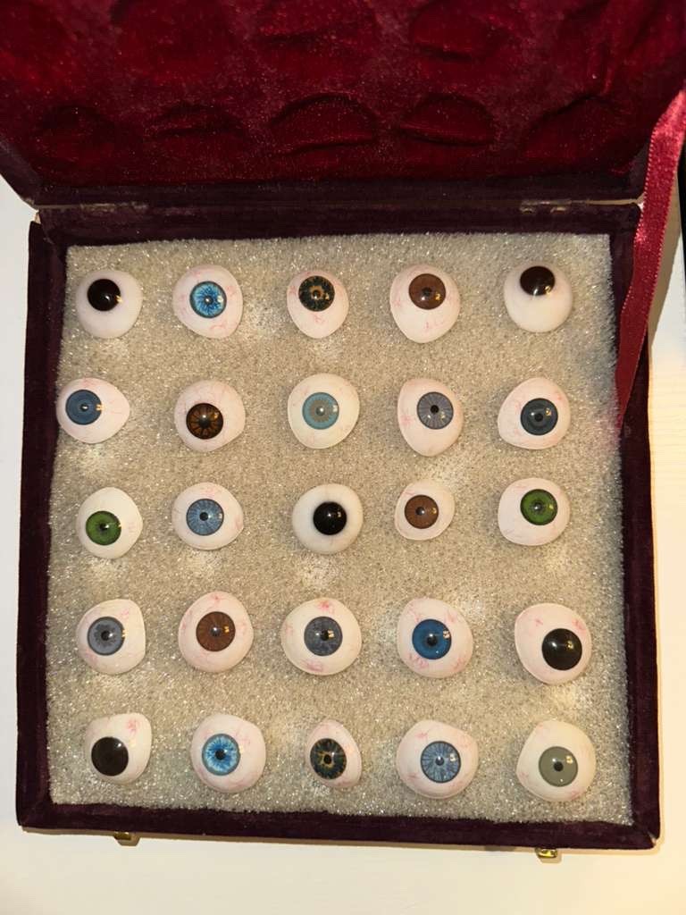 Prosthetic Eye For Human 25 Eyes ALL MIX SHADE In Soft Case Liberty Prosthesis