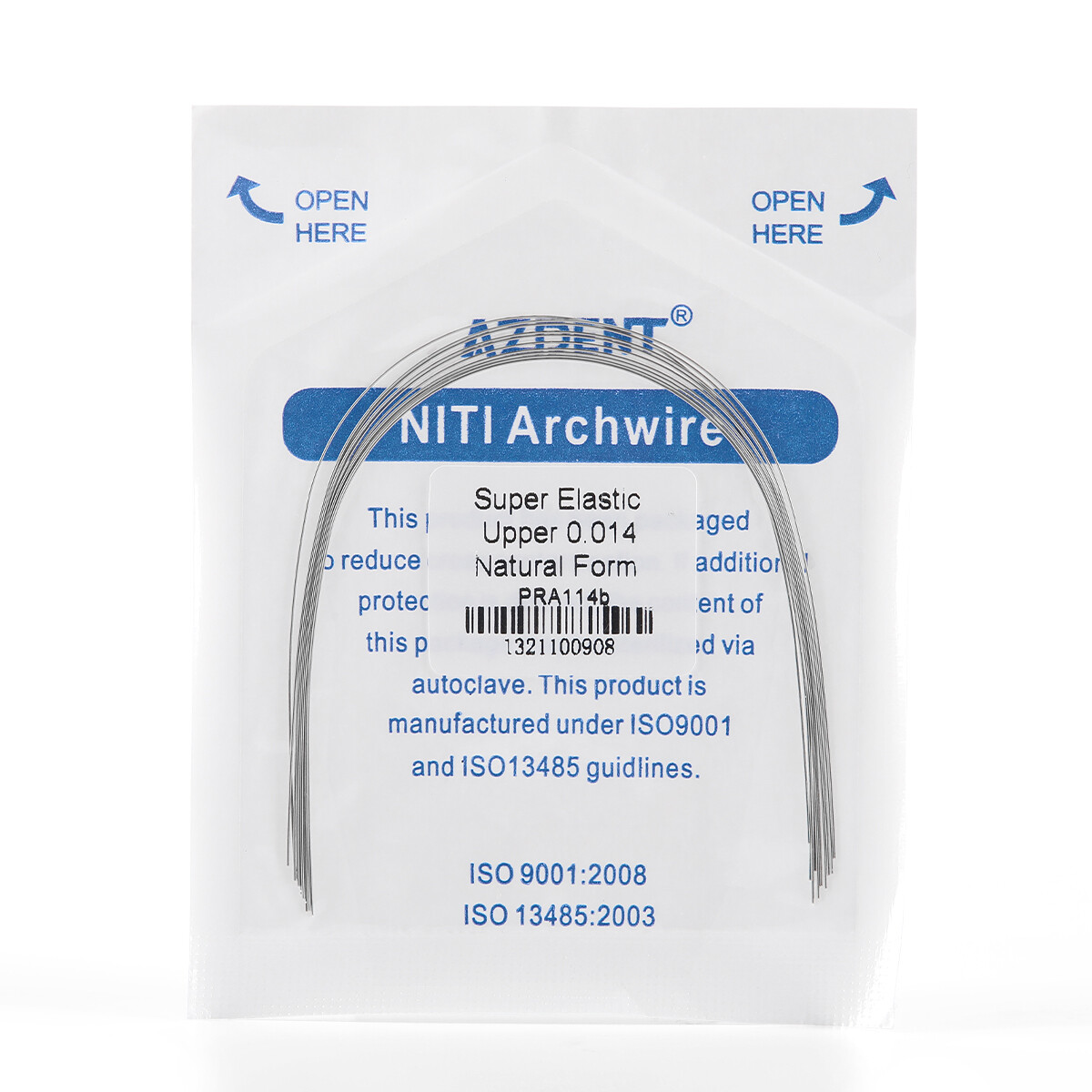 AZDENT Dental Orthodontic Super Elastic Niti Round Arch Wires Nature Form FDA