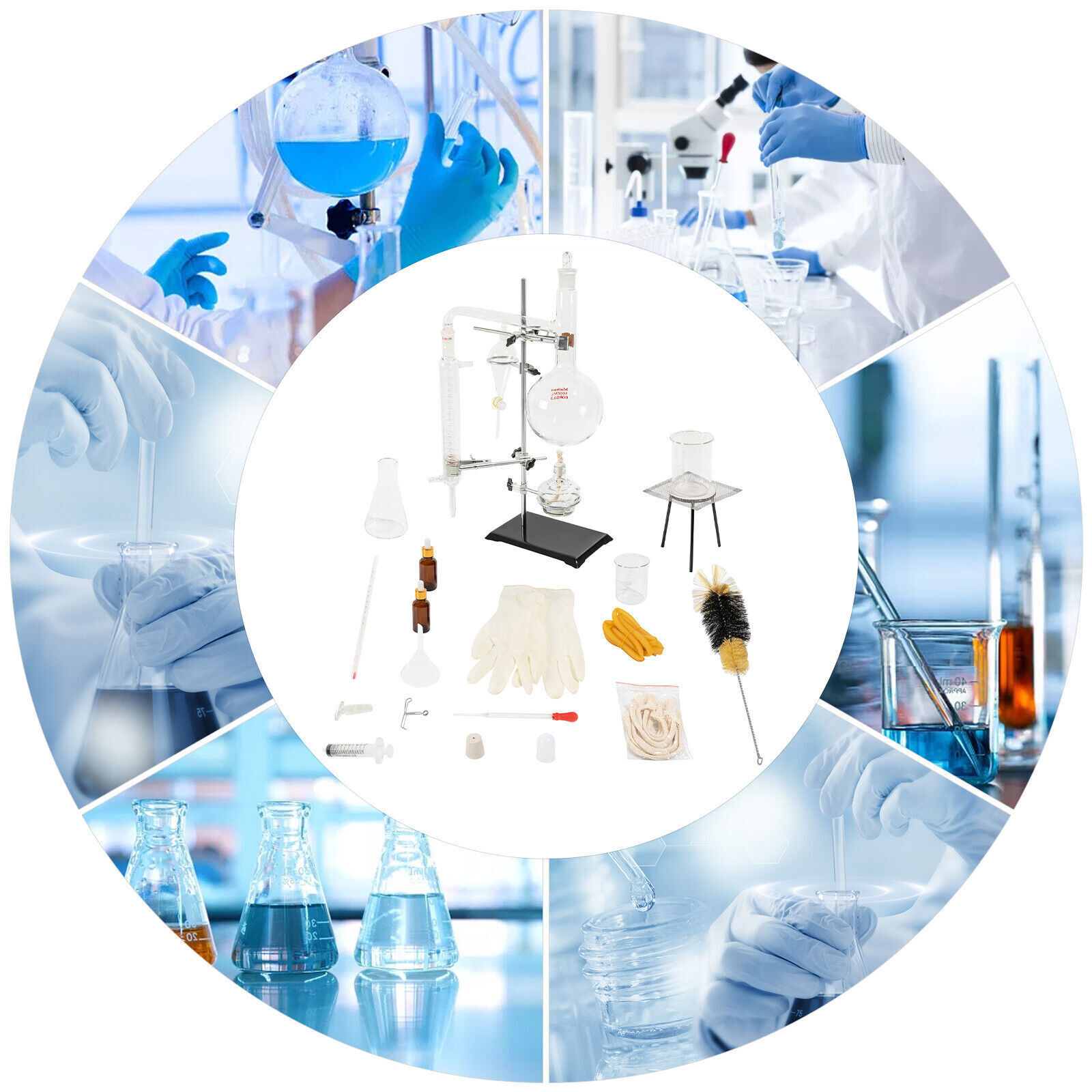 1000ml Distillation Apparatus Chemistry Lab Equipment For Chemistry Experiment~