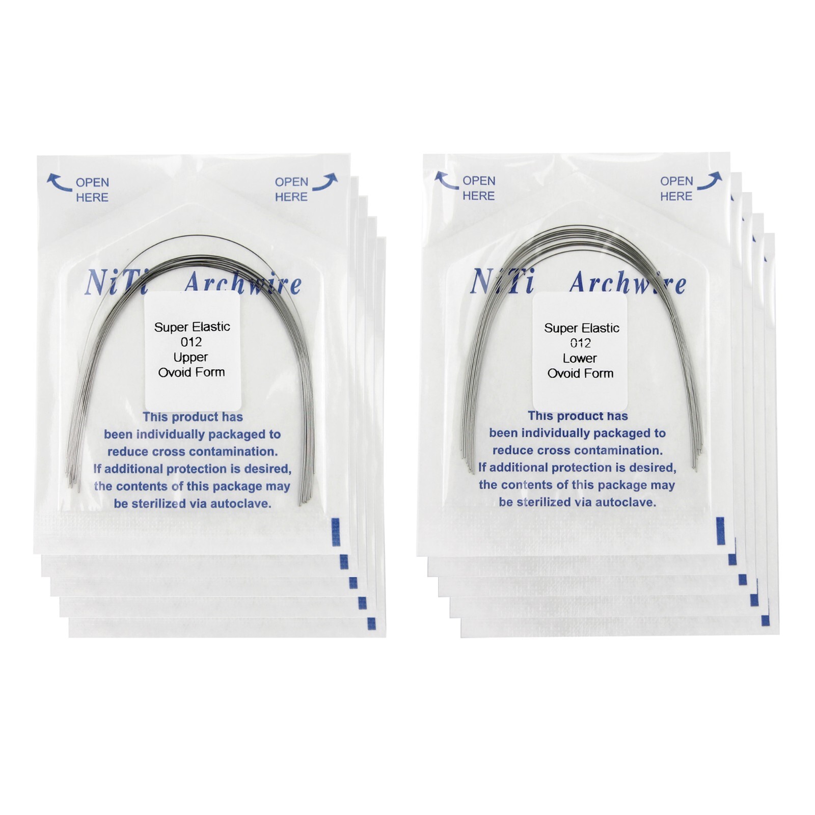 100PCS Orthodontic Archwire NiTi Stainless Steel Round Square Ovoid Natural Form