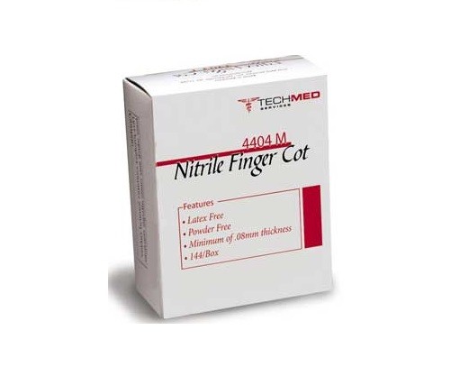 Nitrile Finger Cot Powder Free 144/Box TECHMED Medium/Large