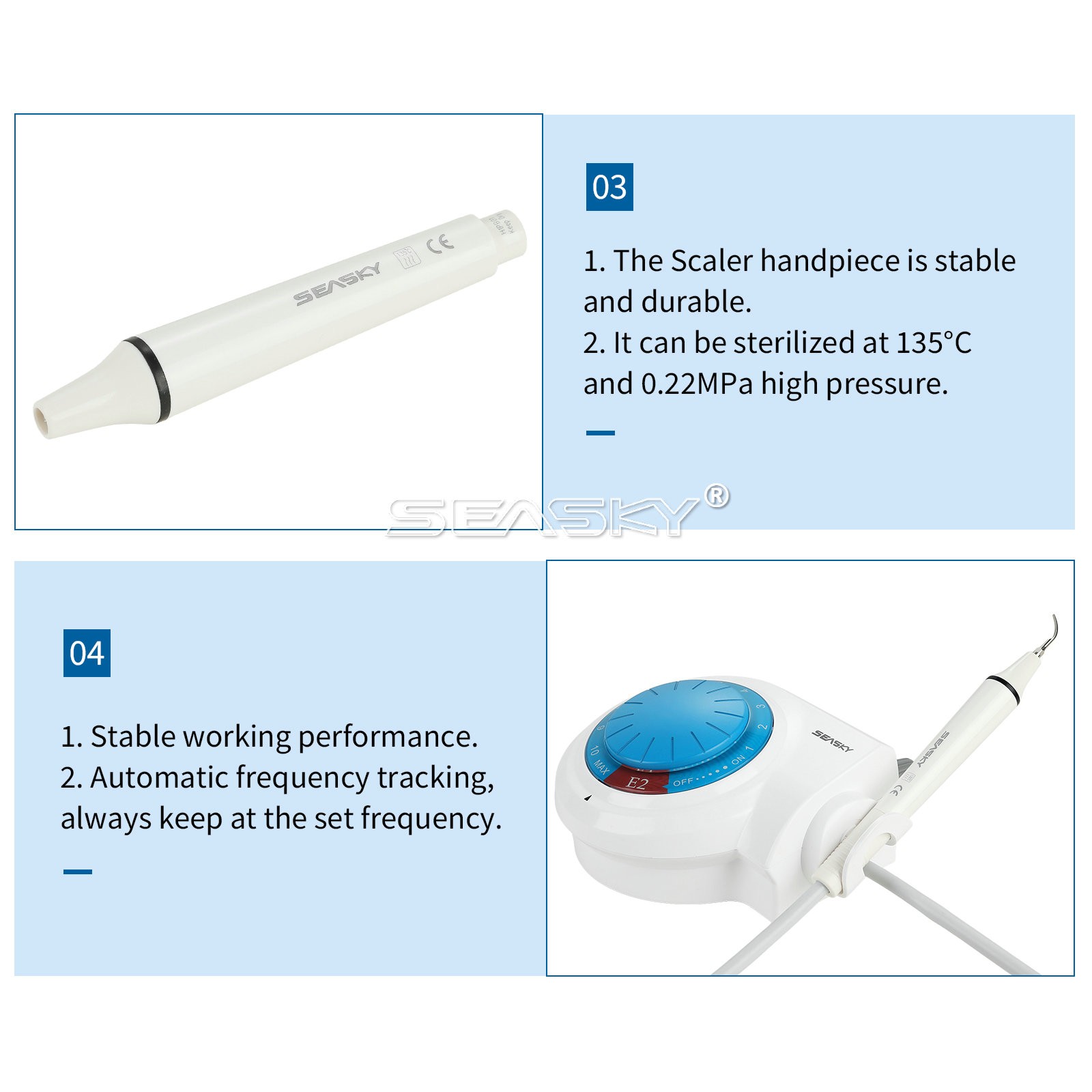 For Cavitron Dental Ultrasonic Piezo Scaler w/ Handpiece 5*Tips fits EMS SKYSEA