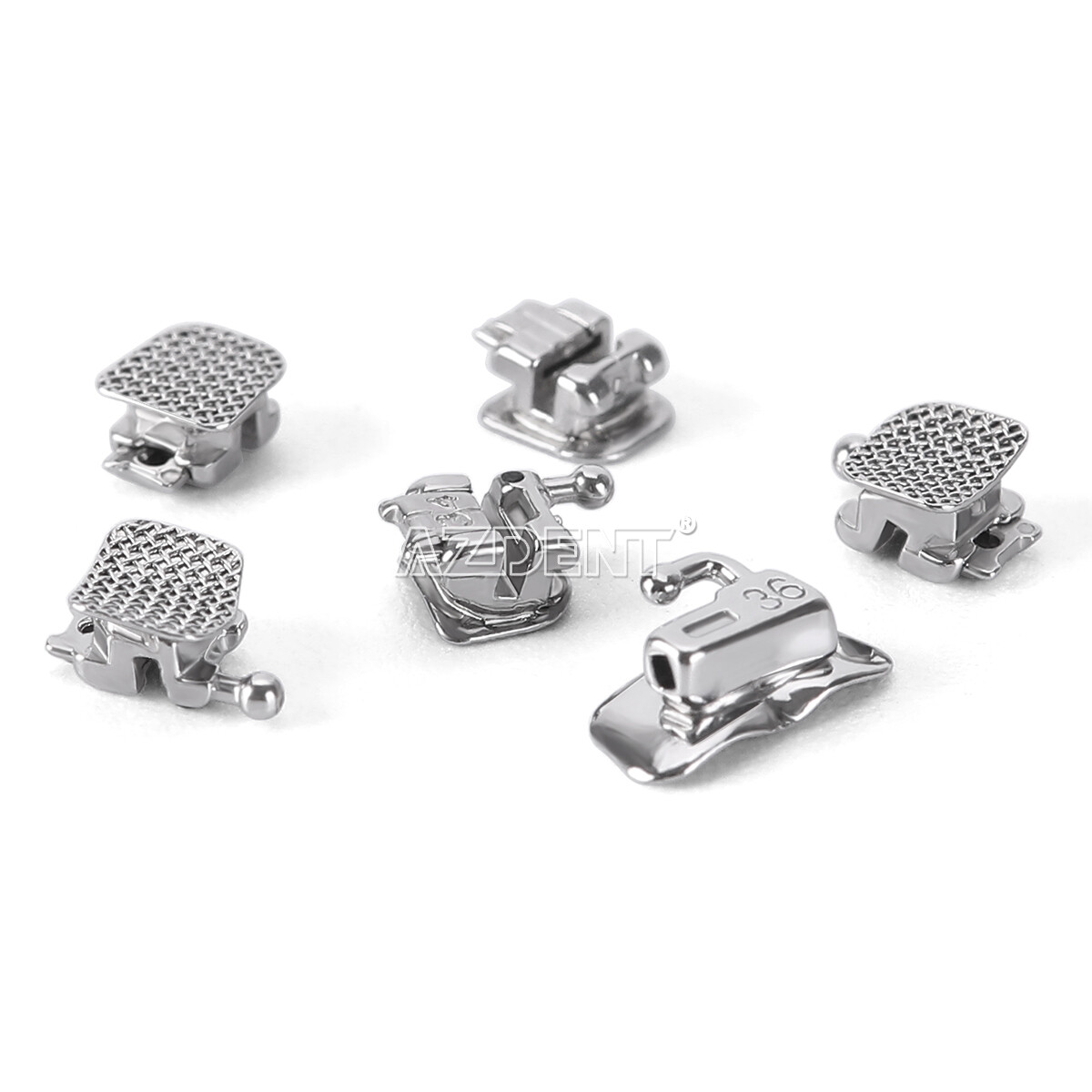 AZDENT Dental Orthodontic Self-Ligating Brackets Braces Roth 022 Hooks 3 4 5