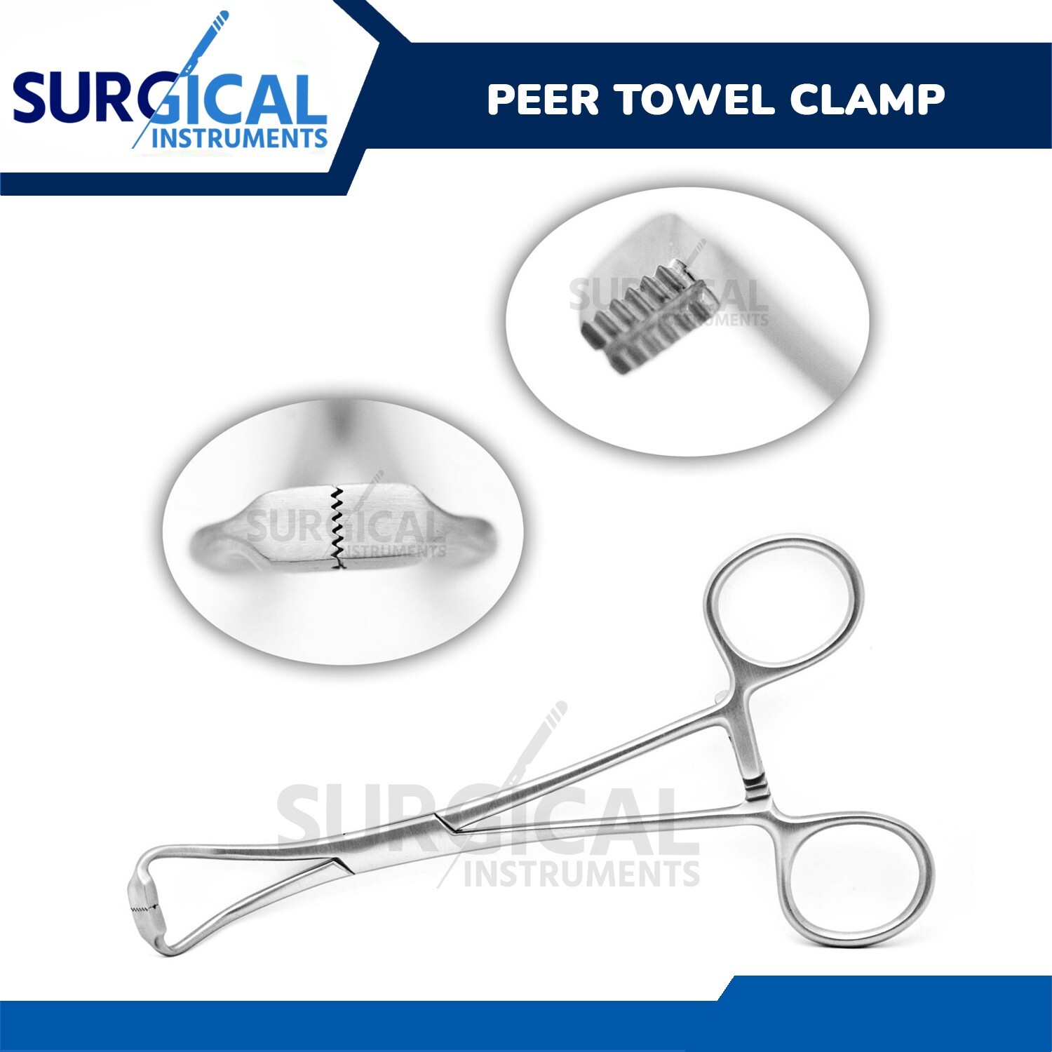 Peer Towel Clamp Forceps Surgical Medical OB/Gynecology Instruments German Grade