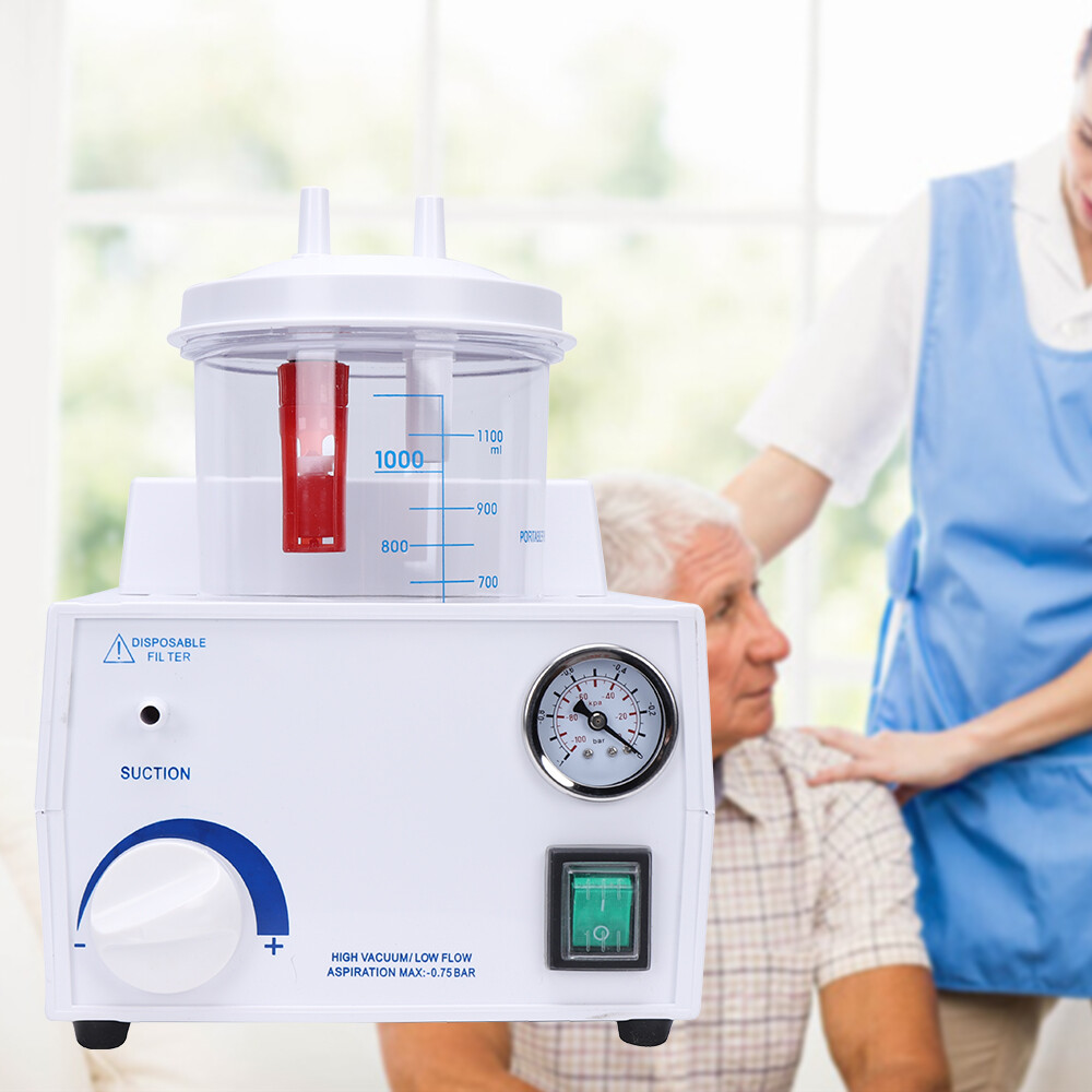 Portable Dental Phlegm Suction Unit Emergency Medical Vacuum Aspirator Machine