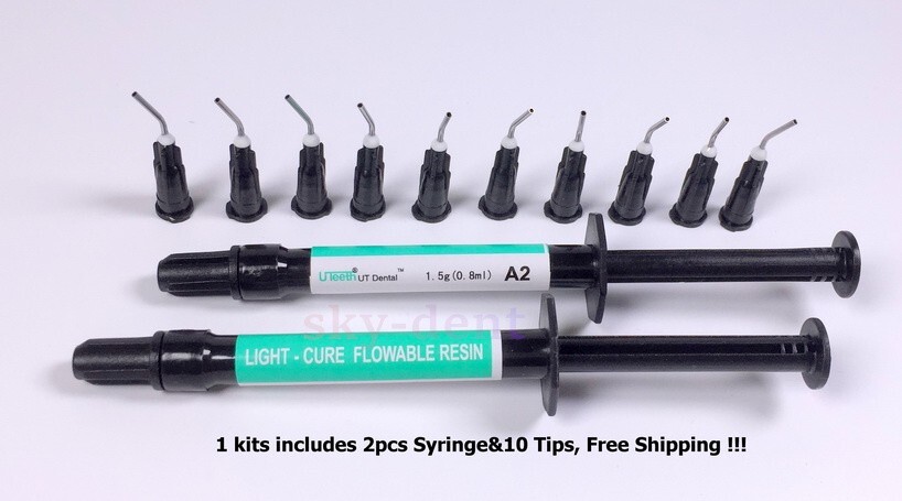 UTeeth Dental Composite Resin Flowable Light Cure Flow A1 A2 A3 Bonding Adhesive