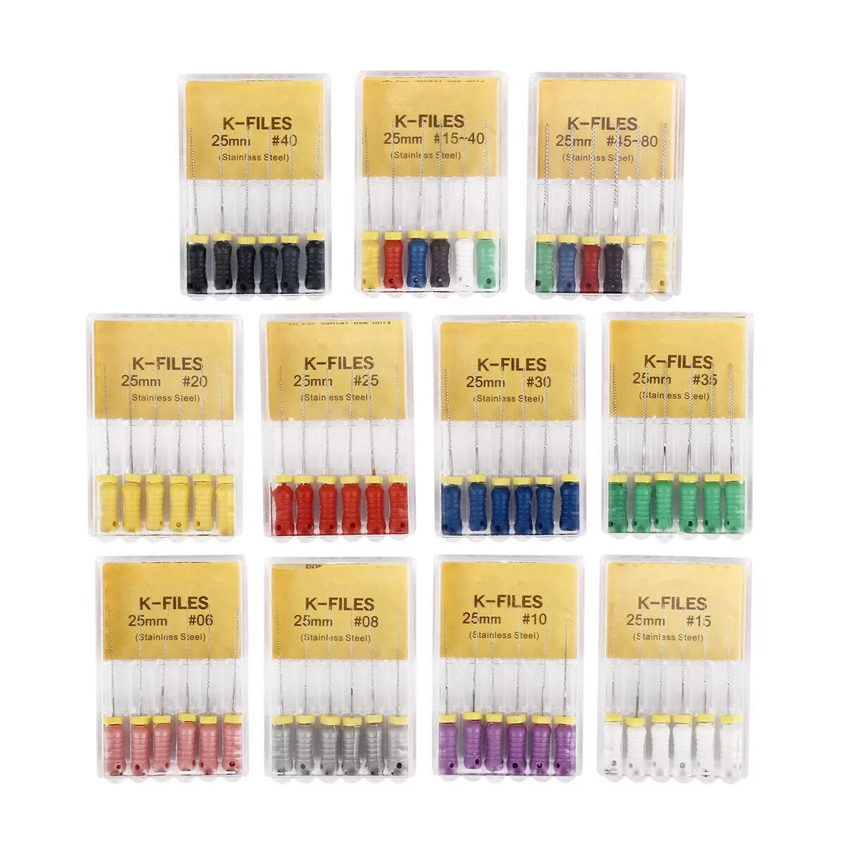 Mani Type Dental Endodontic Root Canal K-files 25/31mm C-files 21mm Hand Use