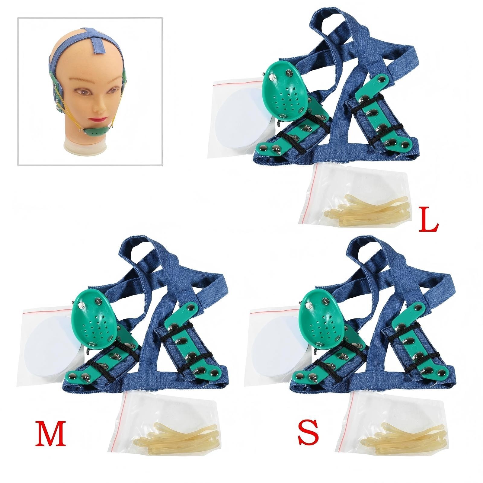 1 Pcs Orthodontic Dental High Pull Strap Headgear Combination Head Caps L/M/S