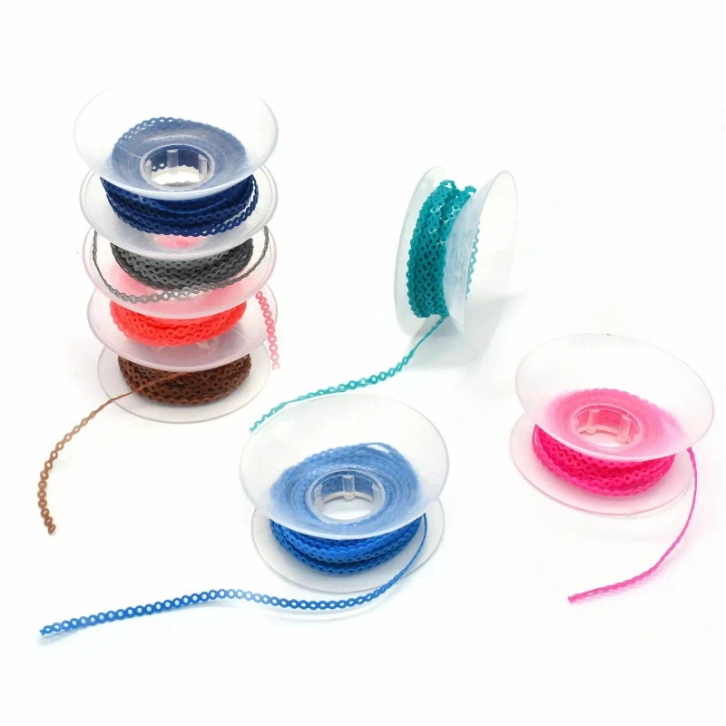 Dental Orthodontic Elastic Ligature Ties & Power Chain Teeth Brace Rubber Bands