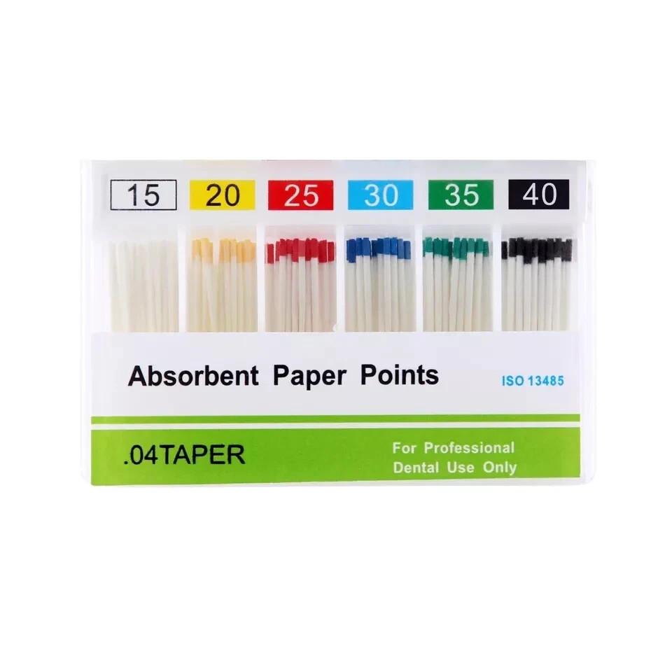 7 Size Dental Endodontic Endo Taper 0.02/0.04/0.06 Absorbent Paper Points #15-40
