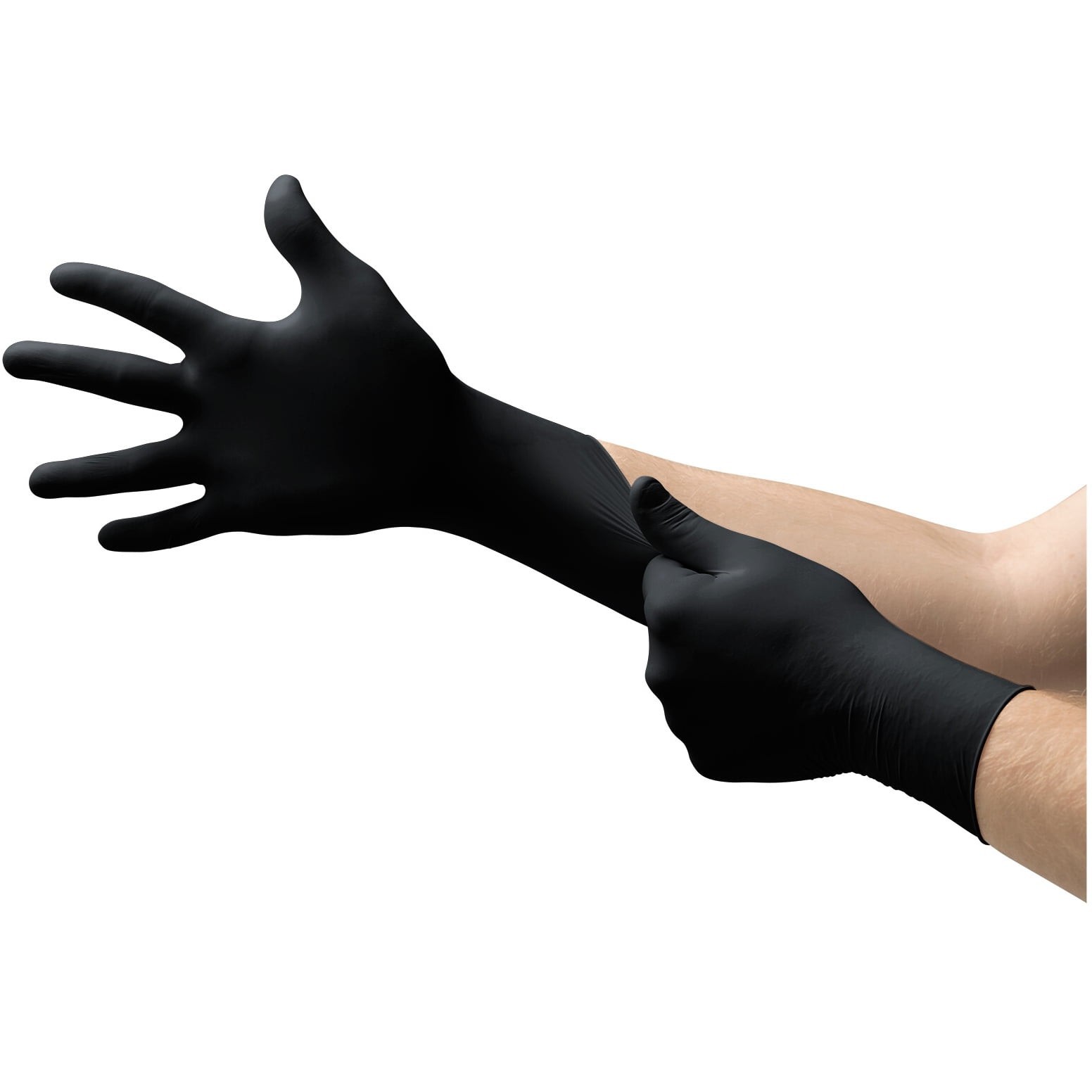 Midknight Exam Gloves, Nitrile, Textured, Black, 5.9mil thick Medium Large or XL