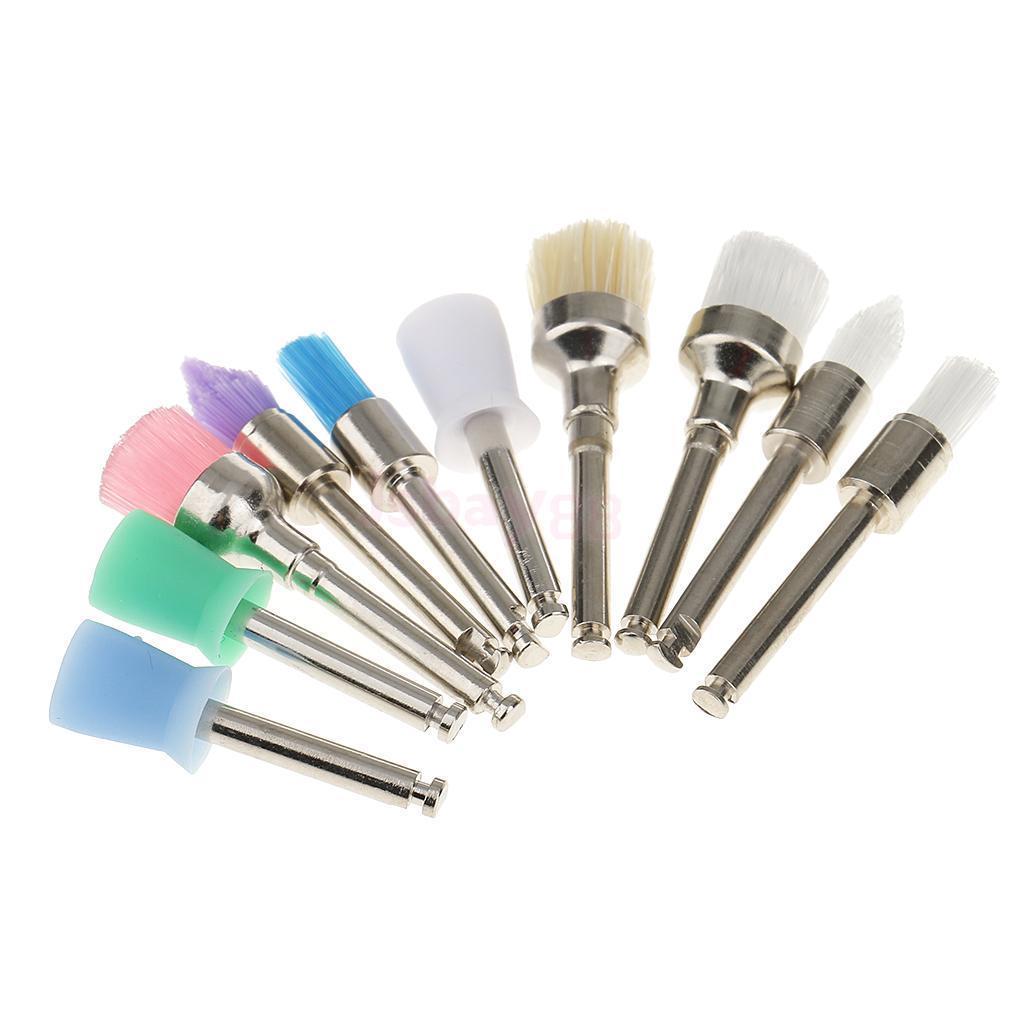 10 Mixed Types Disposable 100 Pcs Dental Prophy Brush Cup Polishing Polisher