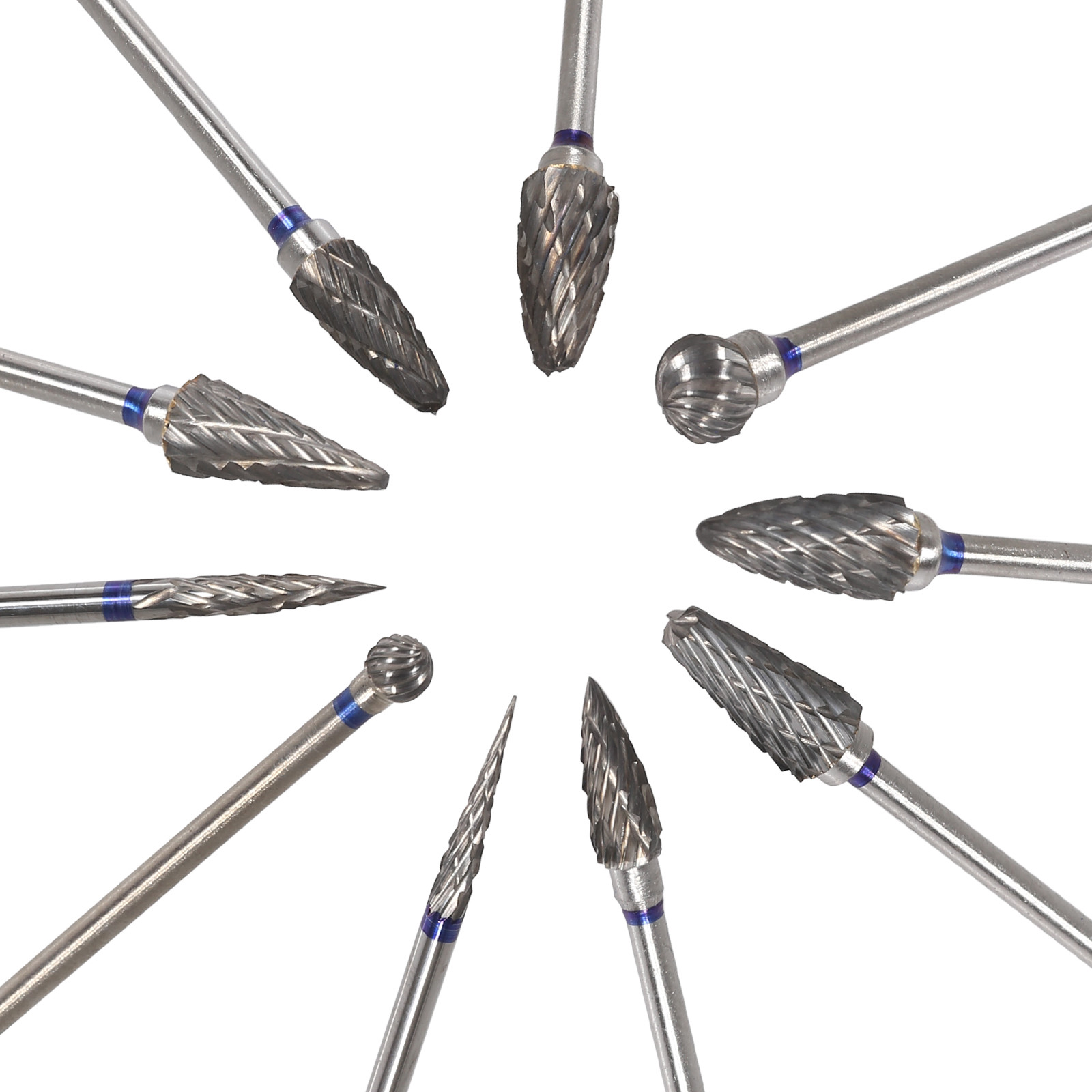 Dental Lab Polishing Bur Drills Tungsten Steel Carbide Burs HP 2.35MM Tip JL