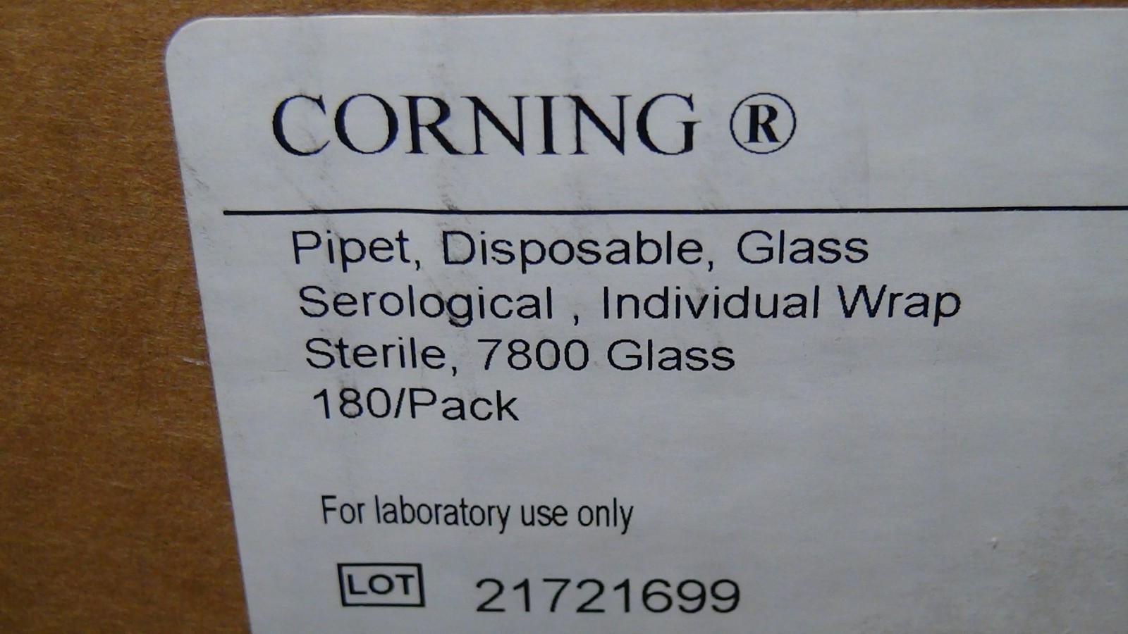 2ml Corning Pyrex Disposable Glass Short Pipets 7077-2N (110) Units