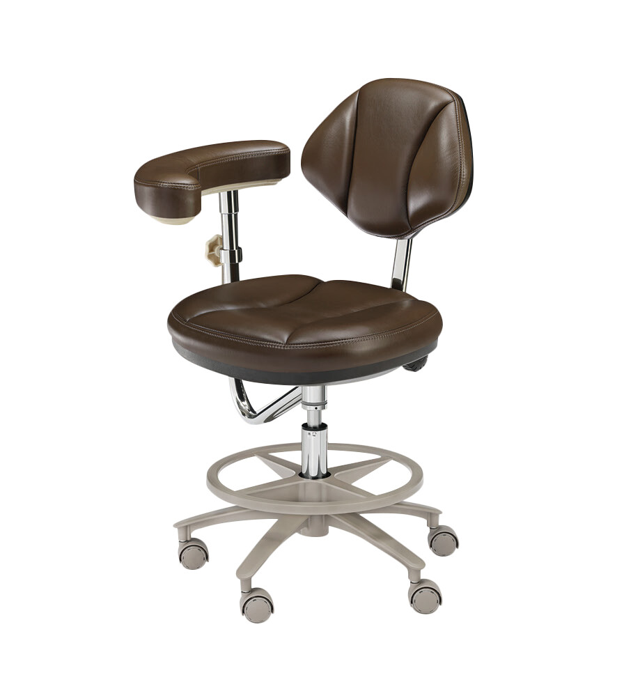 Dental Deluxe Microfiber/PU/Imported Leather Doctor&Assistant Office Chair HS-9