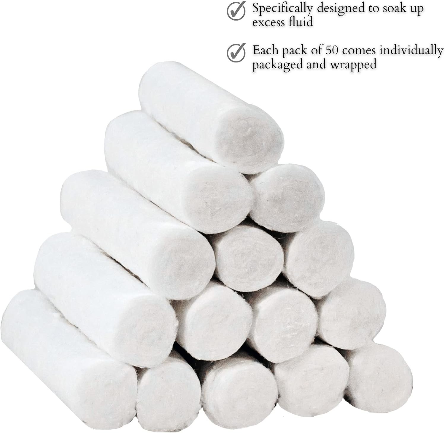 Versatile 100 Count Cotton Rolls 1.5″ for Teeth Whitening, Nosebleed Control