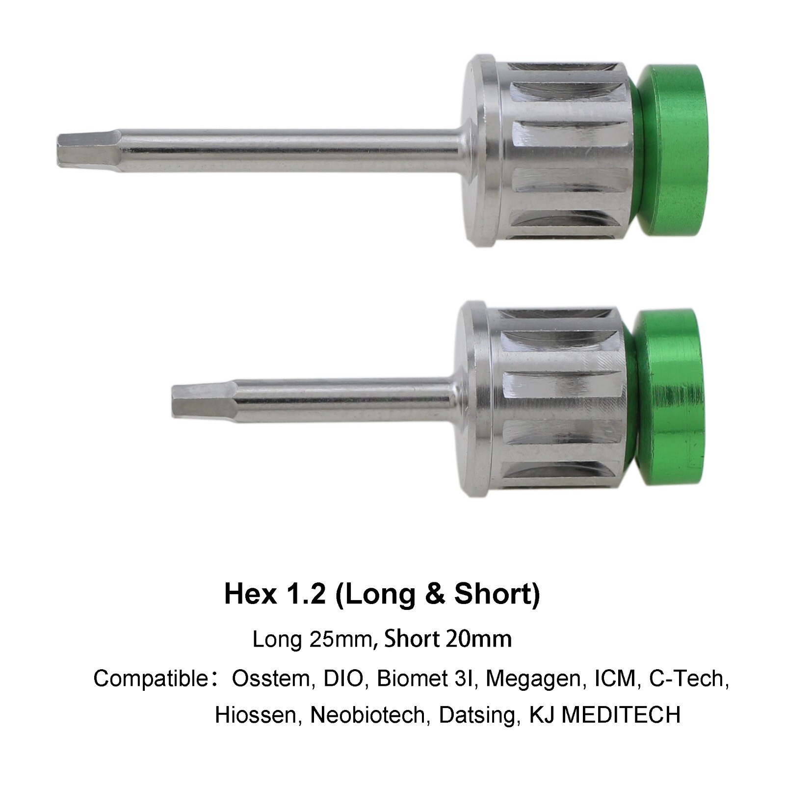 Dental Screwdriver Implant Hex 1.2 Driver TorqueWrench Adapter Megagen 3I OSSTEM