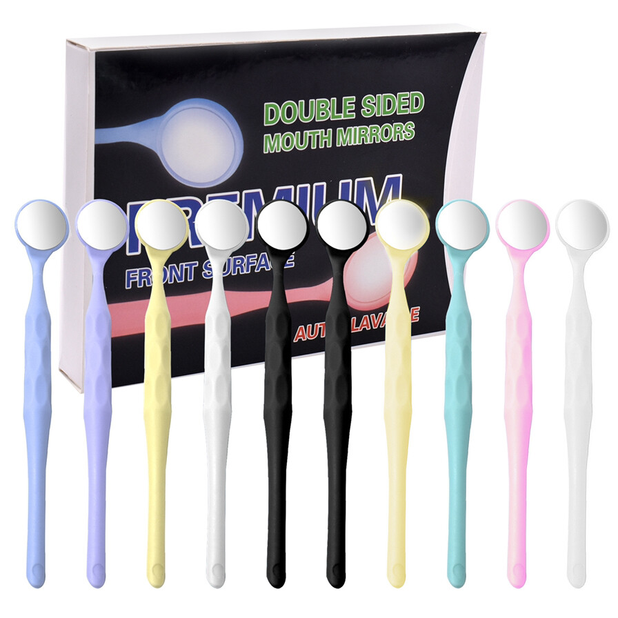 10x Dental Mouth Mirror Front Surface Double Examination Mirror