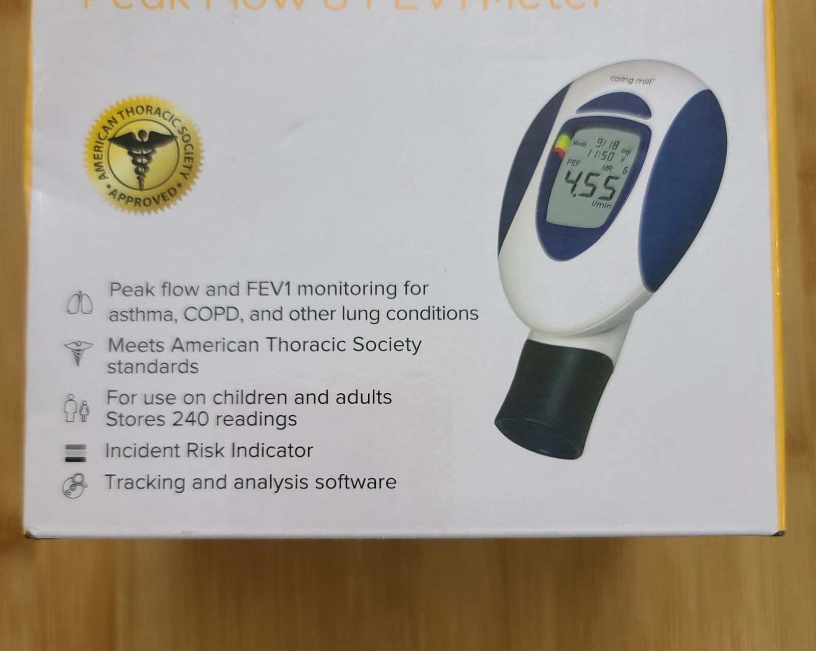 Digital Peak Flow Meter with FEV1 & Tracking Software Reliable & Accurate Resp
