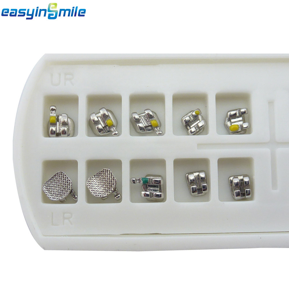 10kits Dental Orthodontic Brackets Mini Metal Braces Roth/MBT 022 Slots 345 Hook