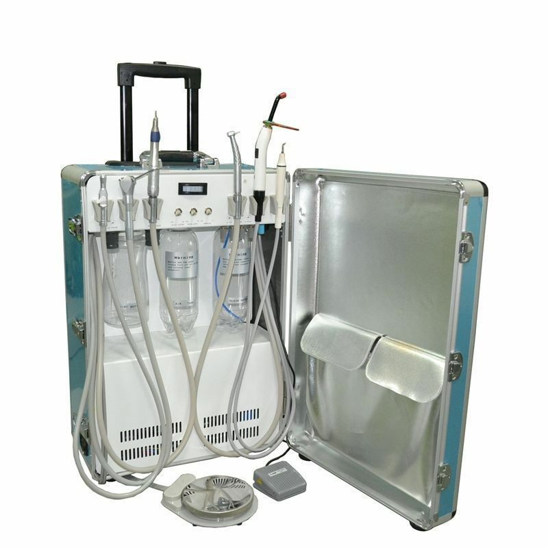 Greeloy GU-P206 Dental Portable Unit+Air Compressor+Curing Light+Scaler 2H 110V