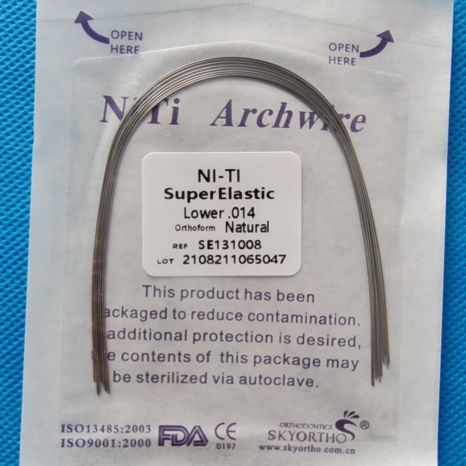 10Packs Dental Super Elastic NITI Arch Wires Orthodontic Round Natural Form Arcs