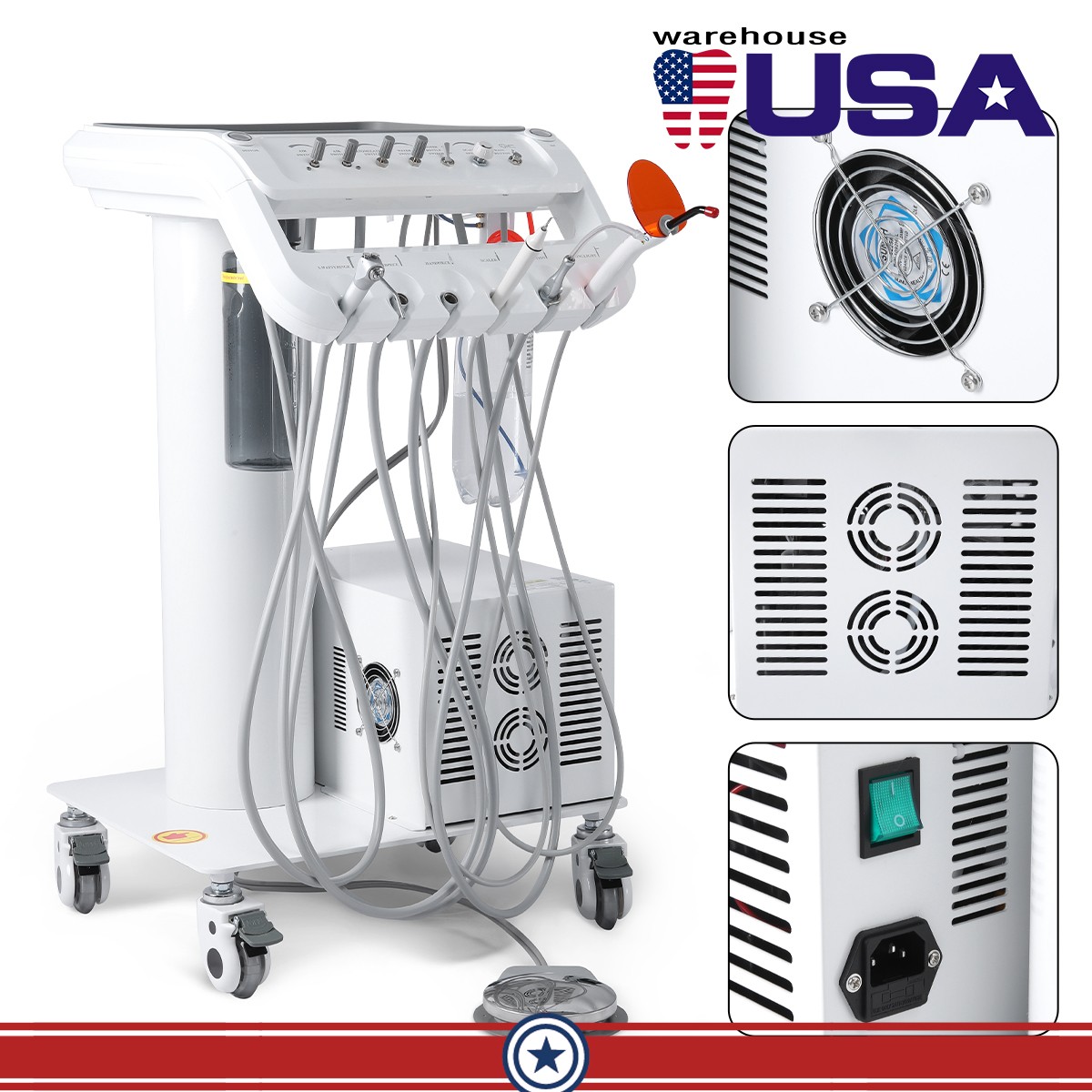 Dental Chair Unit Computer Control Built-in Scaler / Dental Mobile Delivery Unit