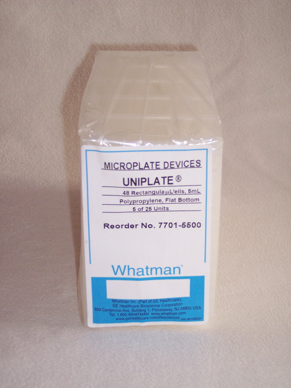 Whatman Microplate Devices 7701-5500 Uniplate 5 x 48 Rectangular Wells 5 ml