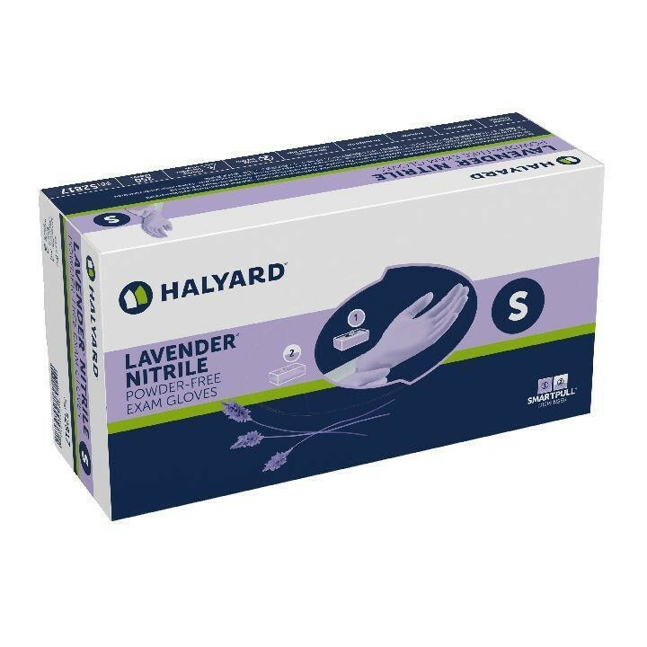 *250-Gloves* Halyard Lavender Powder-Free Nitrile Examination Small 52817