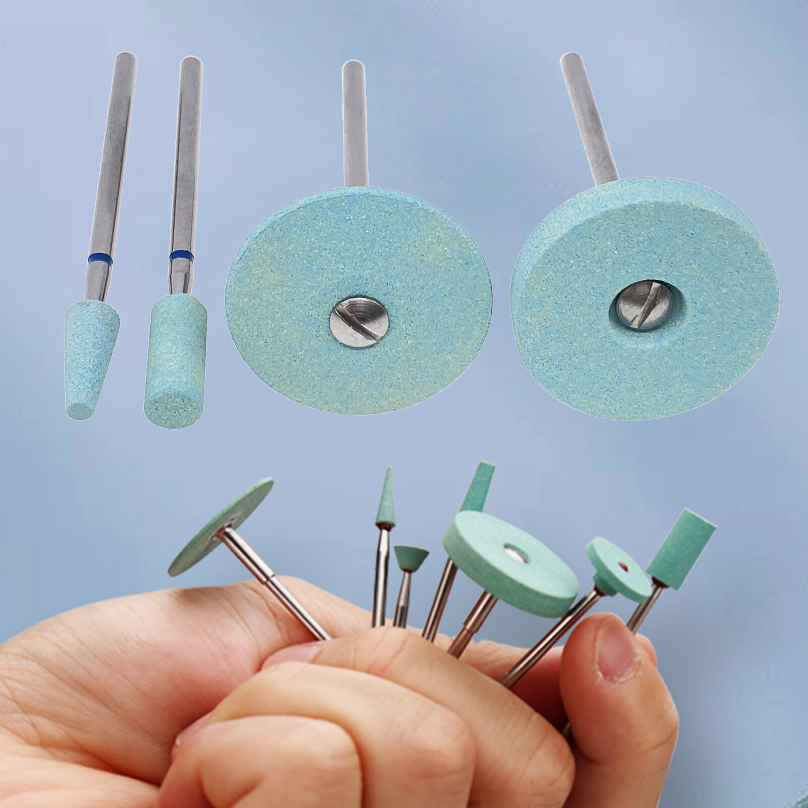 Dental Rubber Diamond Polisher Wheel Disc /Zirconia Porcelain Polish Burs HP