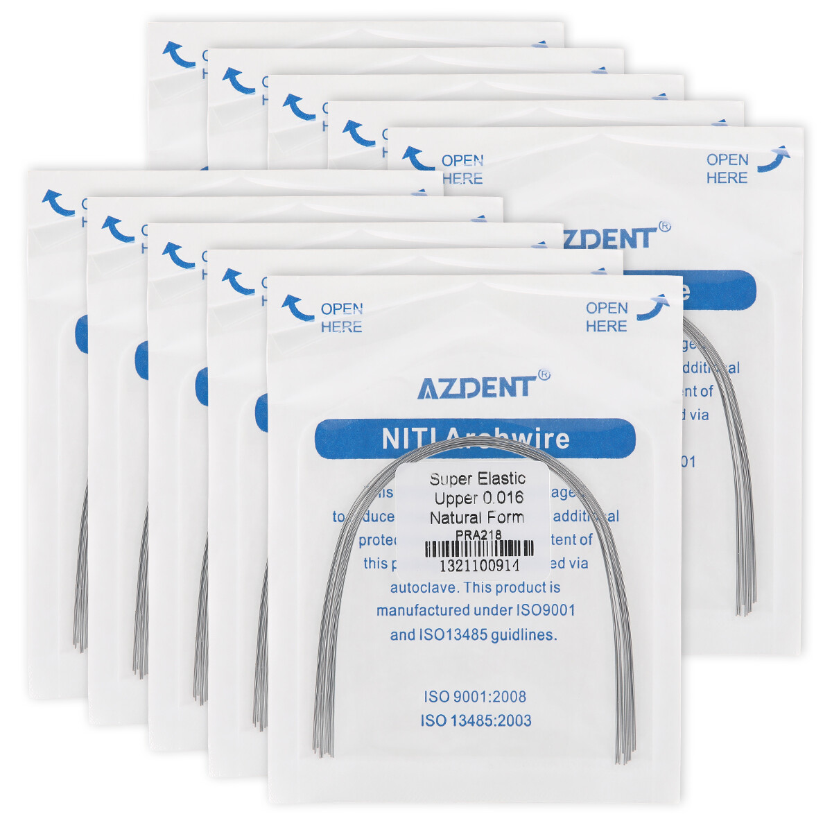 AZDENT Dental Orthodontic Super Elastic Niti Round Arch Wires Nature Form FDA