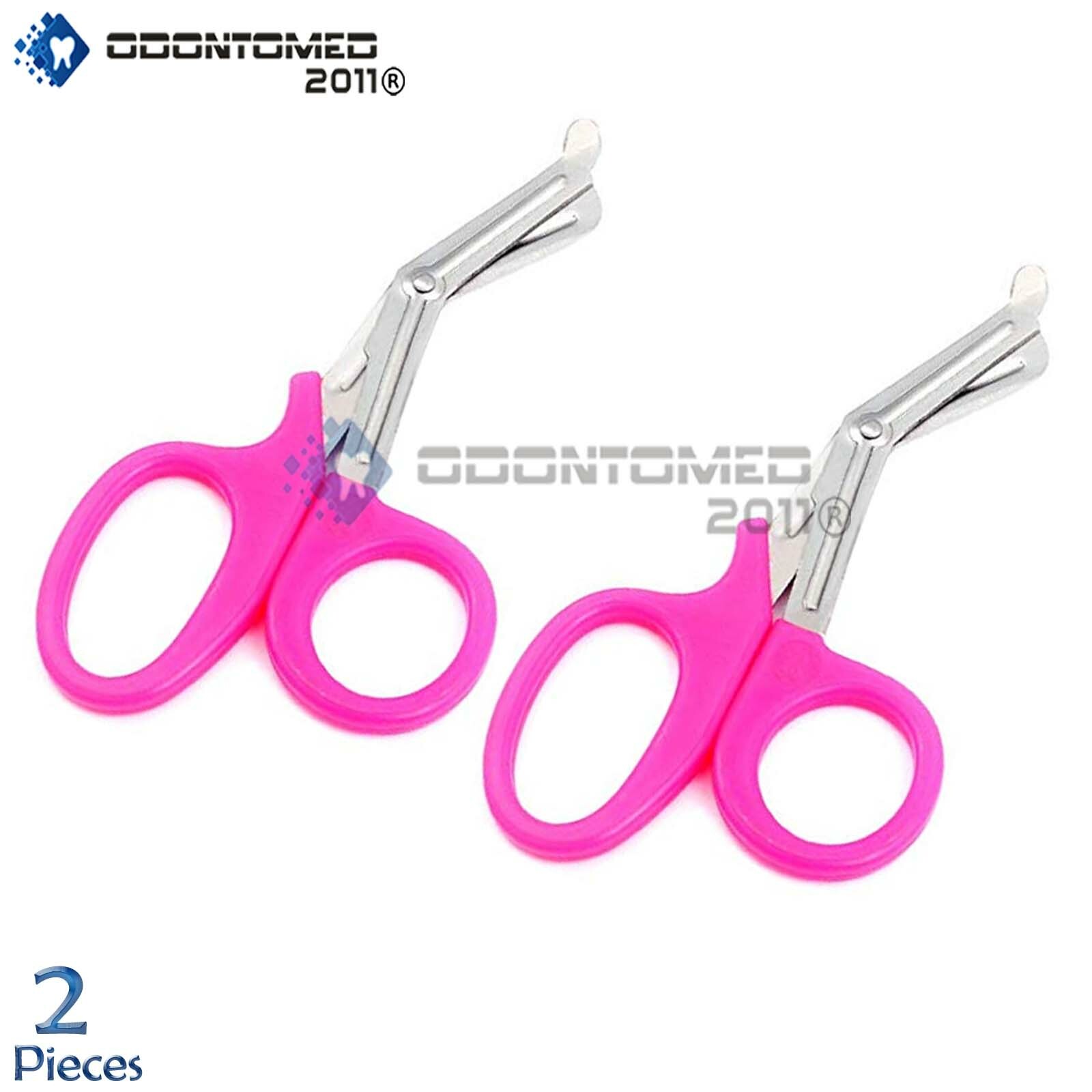 ODM 2-Pc Pink Utility Scissors 7.25″ Multi-purpose Diy Ems Emt Universal Shears