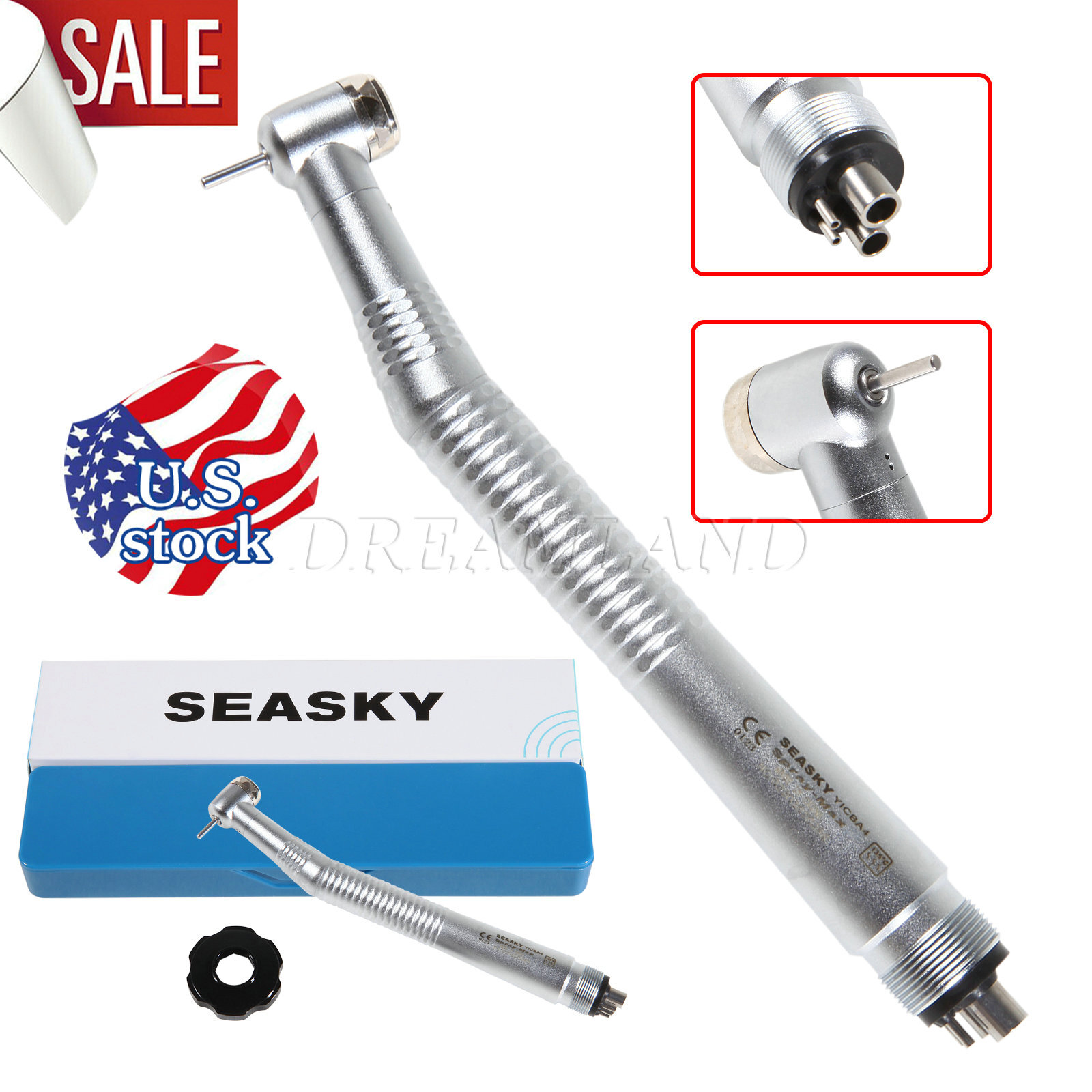NSK Style Dental Fiber Optic LED E-generator/ High Speed Handpiece 2/4Holes