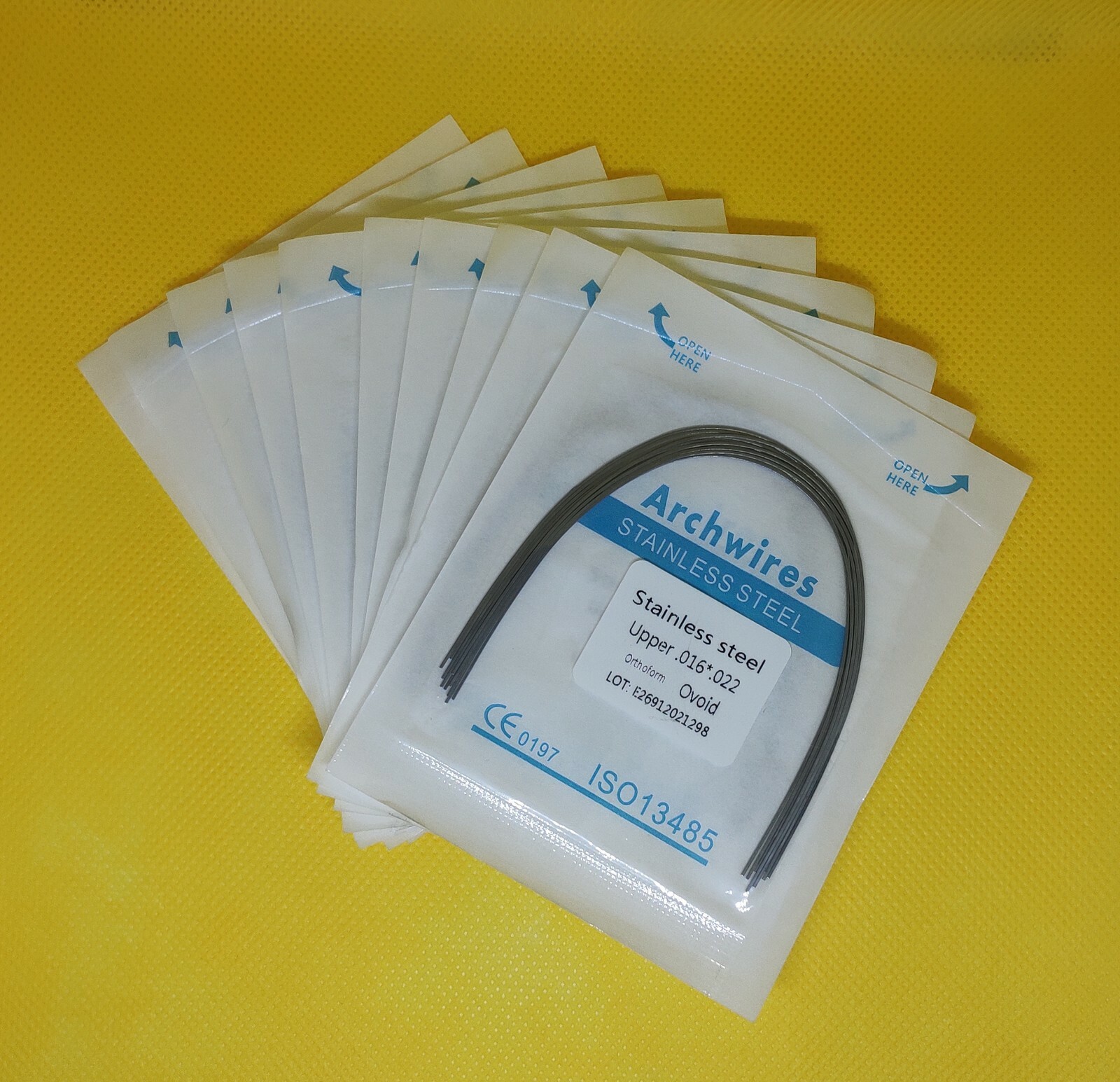 Dental Orthodontic Stainless Steel Rectangular Arch Wire Ovoid Natural Form