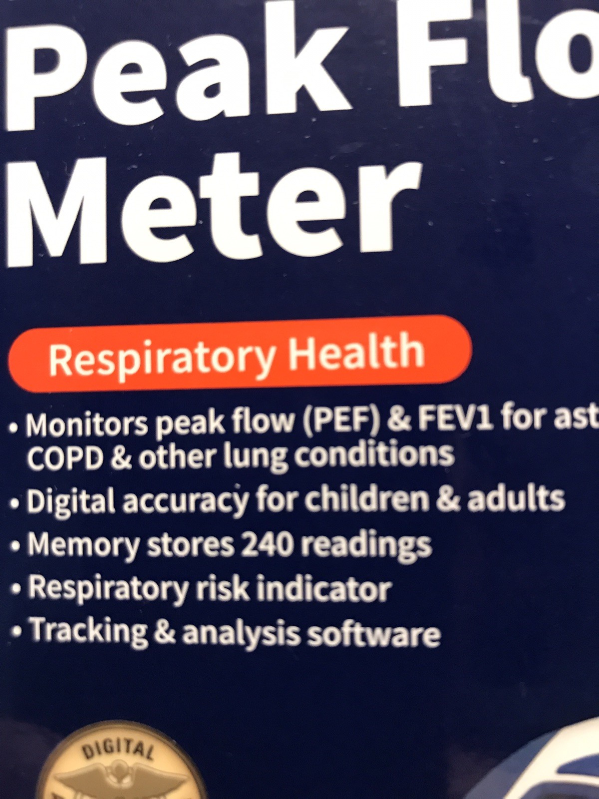 Walgreens Digital Peak Flow Respiratory Meter For Asthma & COPD PEF FEV1 /SEALED