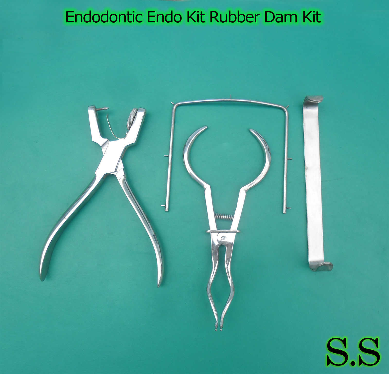 Endodontic Endo Kit Rubber Dam Kit Ainsworth Punch Pliers Brewer Frames DN-2135