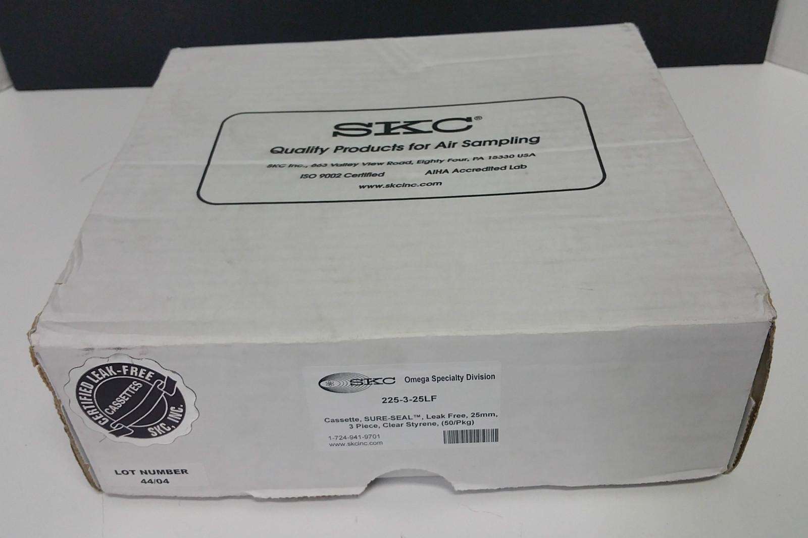 SKF 225-3-25LF Filter Cassette Blanks, 25 mm, Clear Styrene