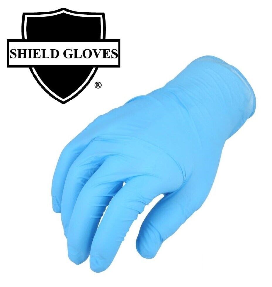 X-Large 8 MIL Textured Blue Nitrile Exam Powder-Free Gloves 500 Pieces