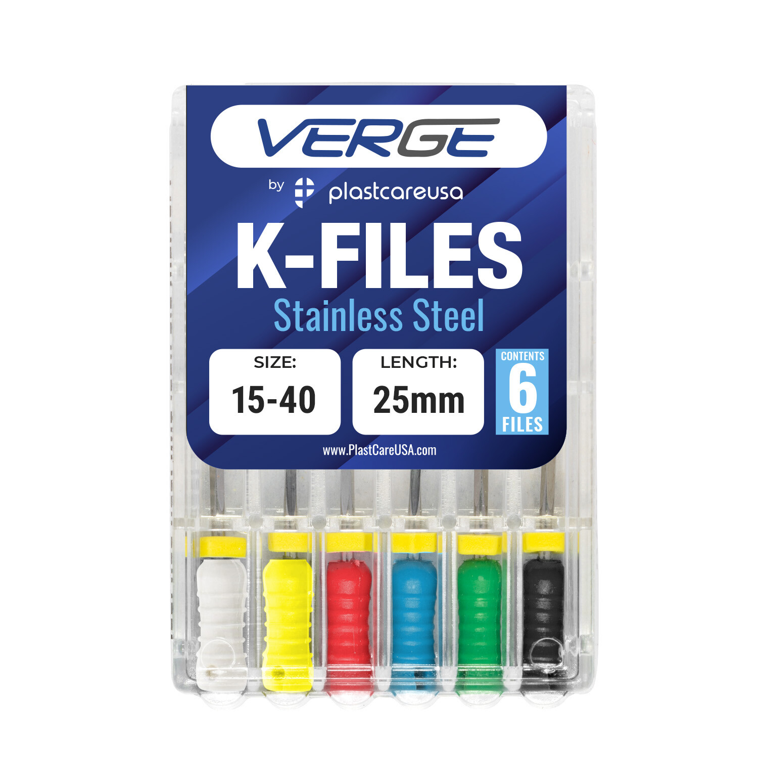 Size 15-40 Assorted 25mm Endo K-Files, Endodontic Dental K Files