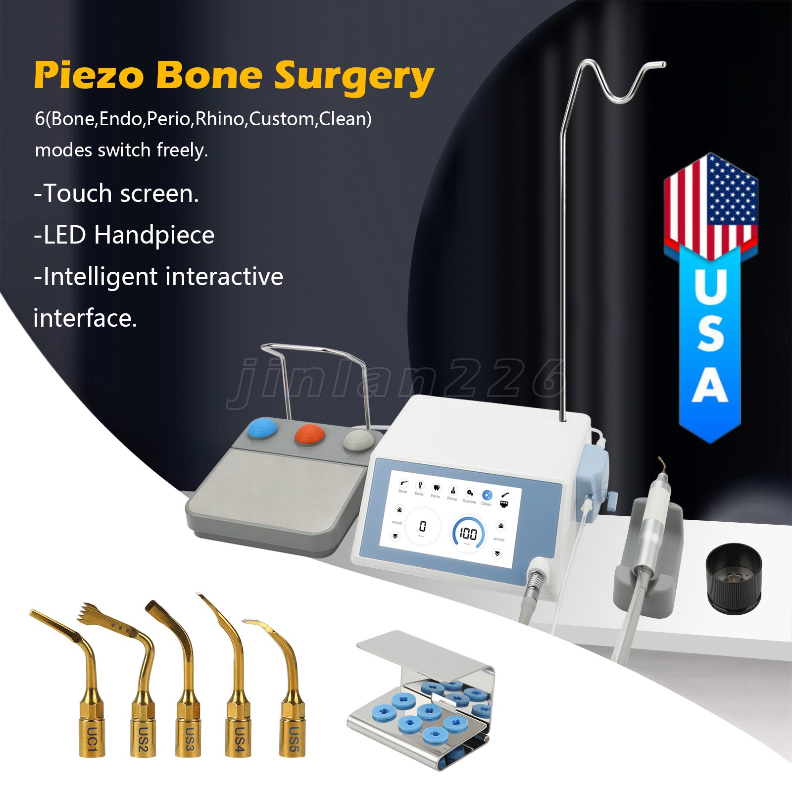 Dental Lab 35,000/35K RPM Marathon Polisher Handpiece for N7 N2 N3 Micromotor US