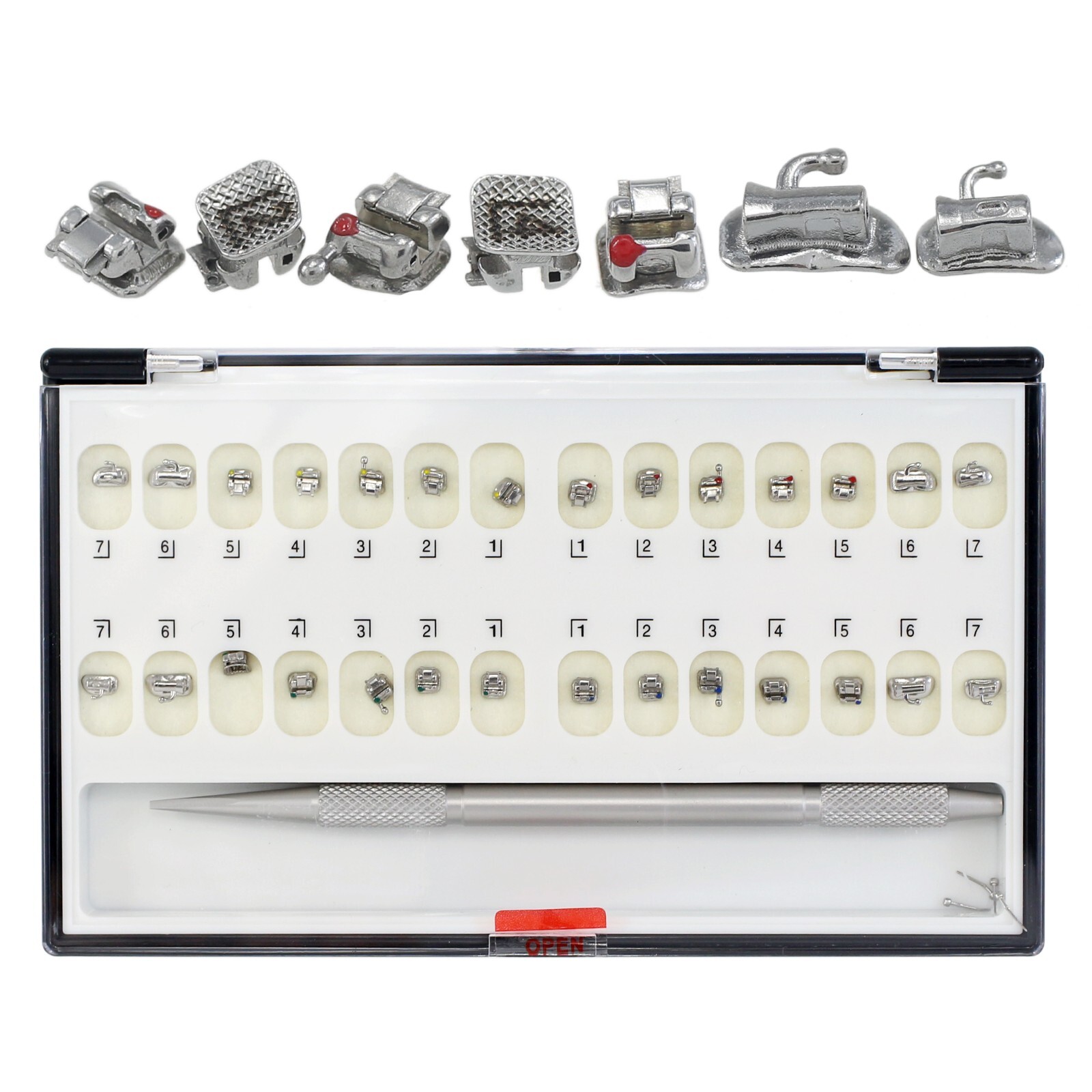 Orthodontic Self Ligating Brackets Buccal Tubes 7-7 Thomas M Roth MBT 022 Damon