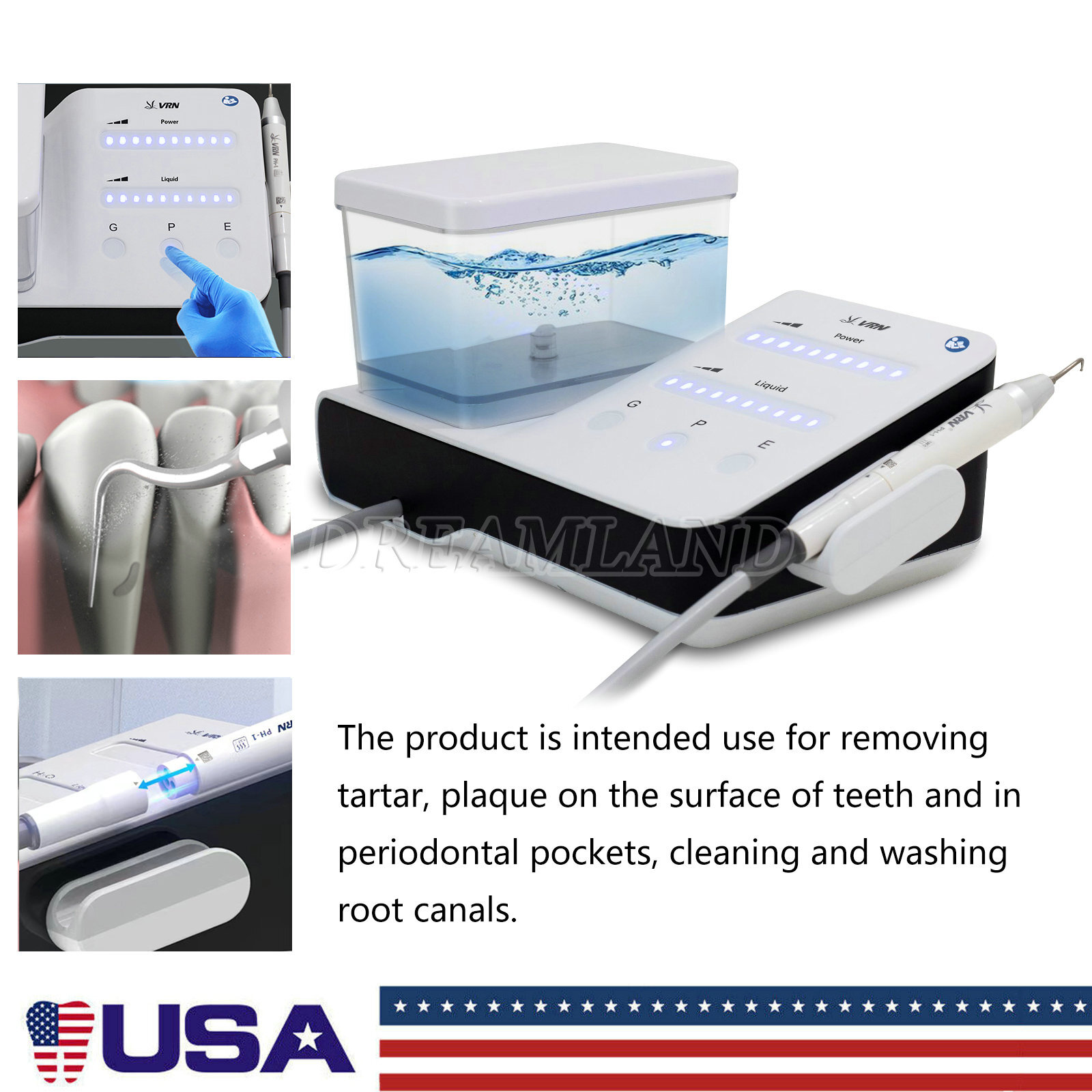 Dental Ultrasonic Scaler Scaling Perio Endo &LED Handpiece for EMS Woodpecker