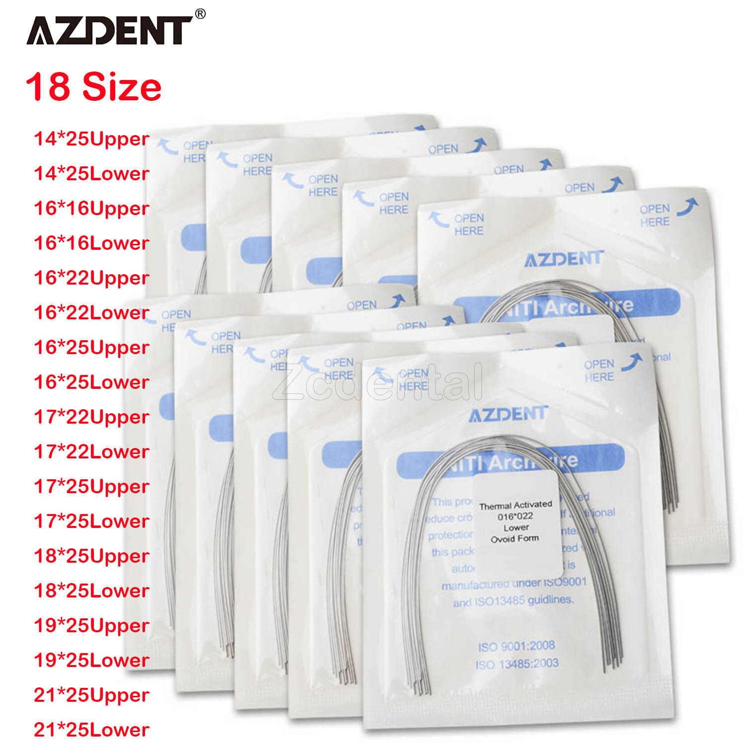 5 X Orthodontic Dental Arch wires Thermal Activated Niti Rectangular All Sizes
