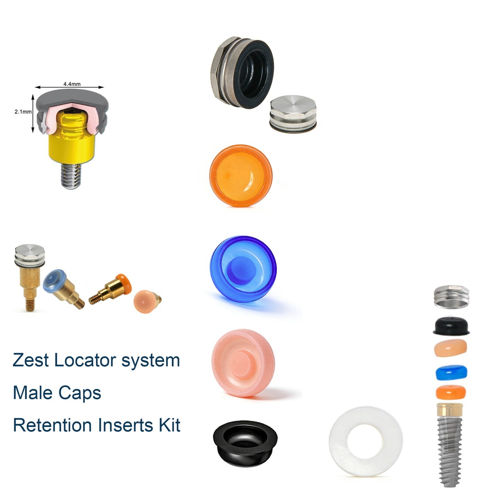 US Implant Replace Standard Male Inserts Fit ZEST Locator Legacy Dental Abutment