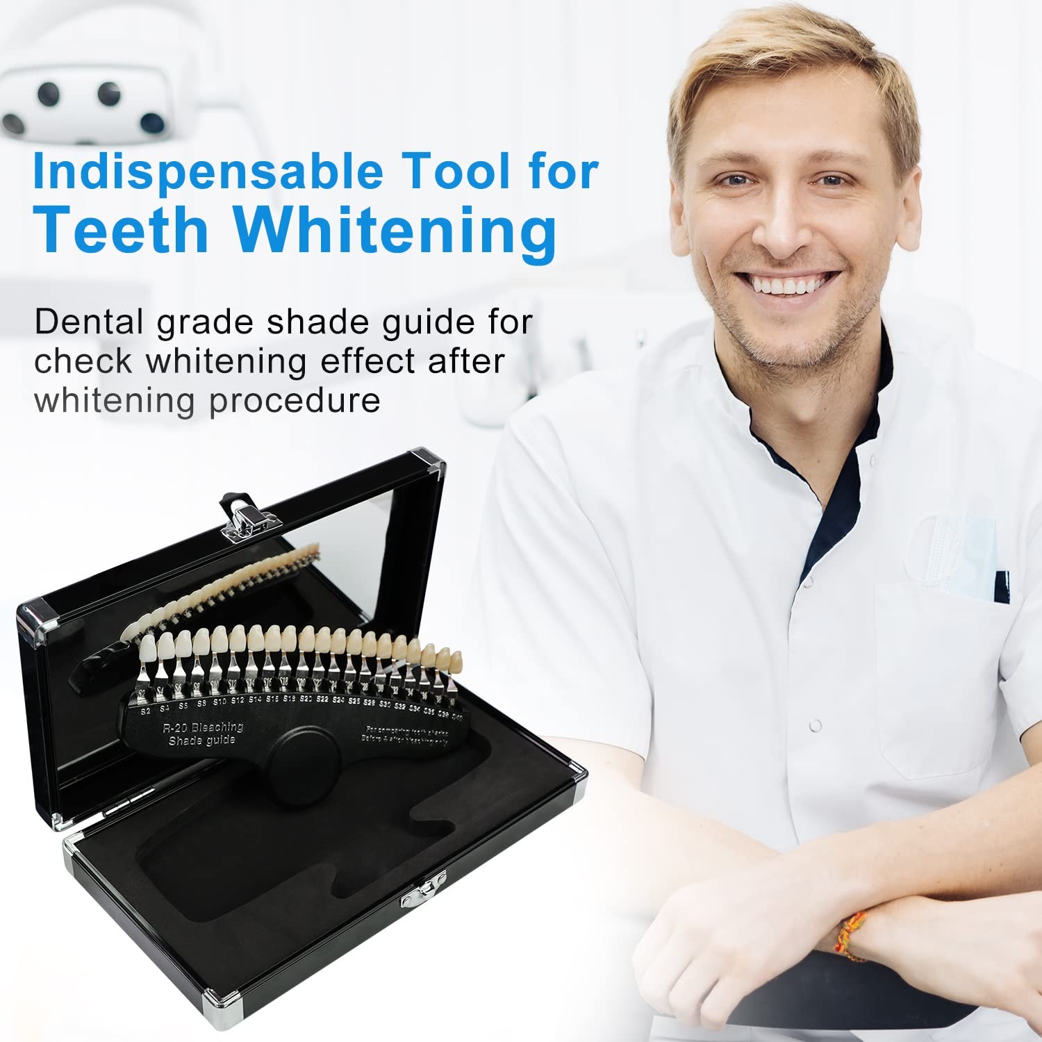 Ezgo Professional 3D R-20 Dental Teeth Whitening Shade Guide For Dentist