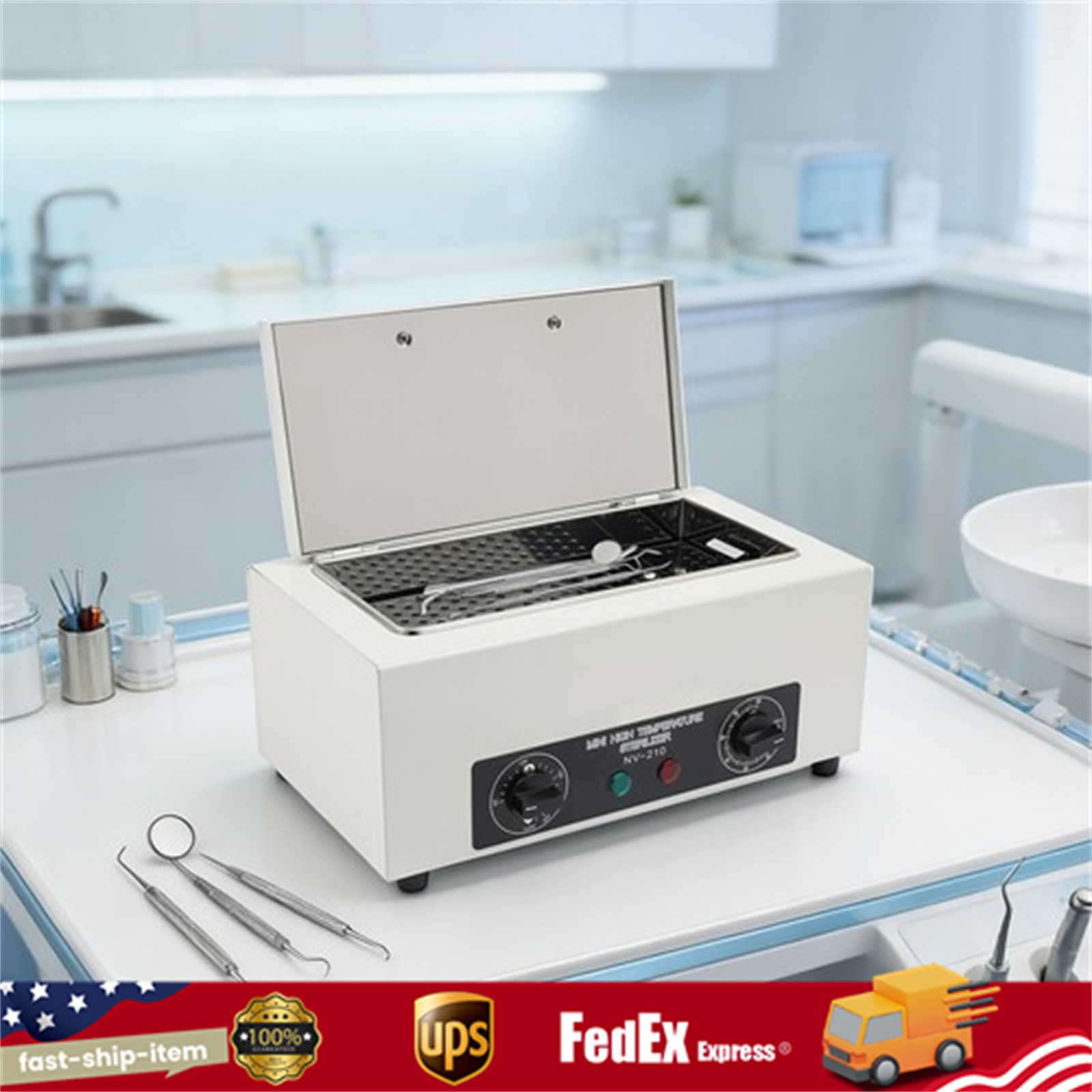 Dental Medical Dry Heat Sterilizer Autoclave Vet Tattoo Sterilizer Equipment US