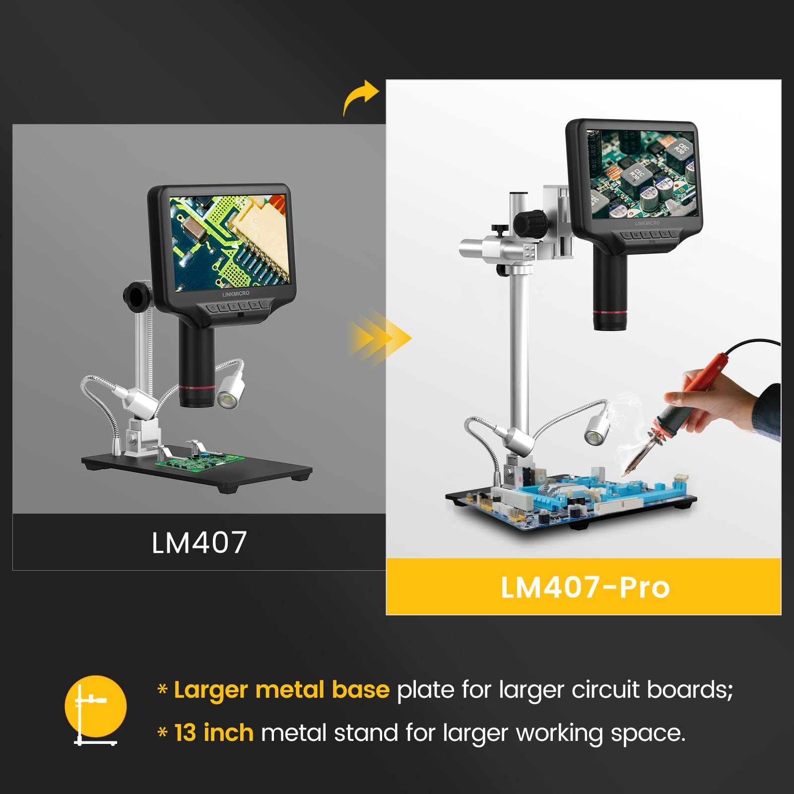 LINKMICRO LM407 Pro HDMI Digital Microscope for LM407-Pro, Multicolor