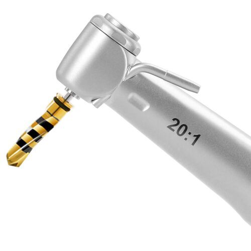 Dental 20:1 Contra Angle Fiber Optic LED Implant Handpiece E-type Push Button