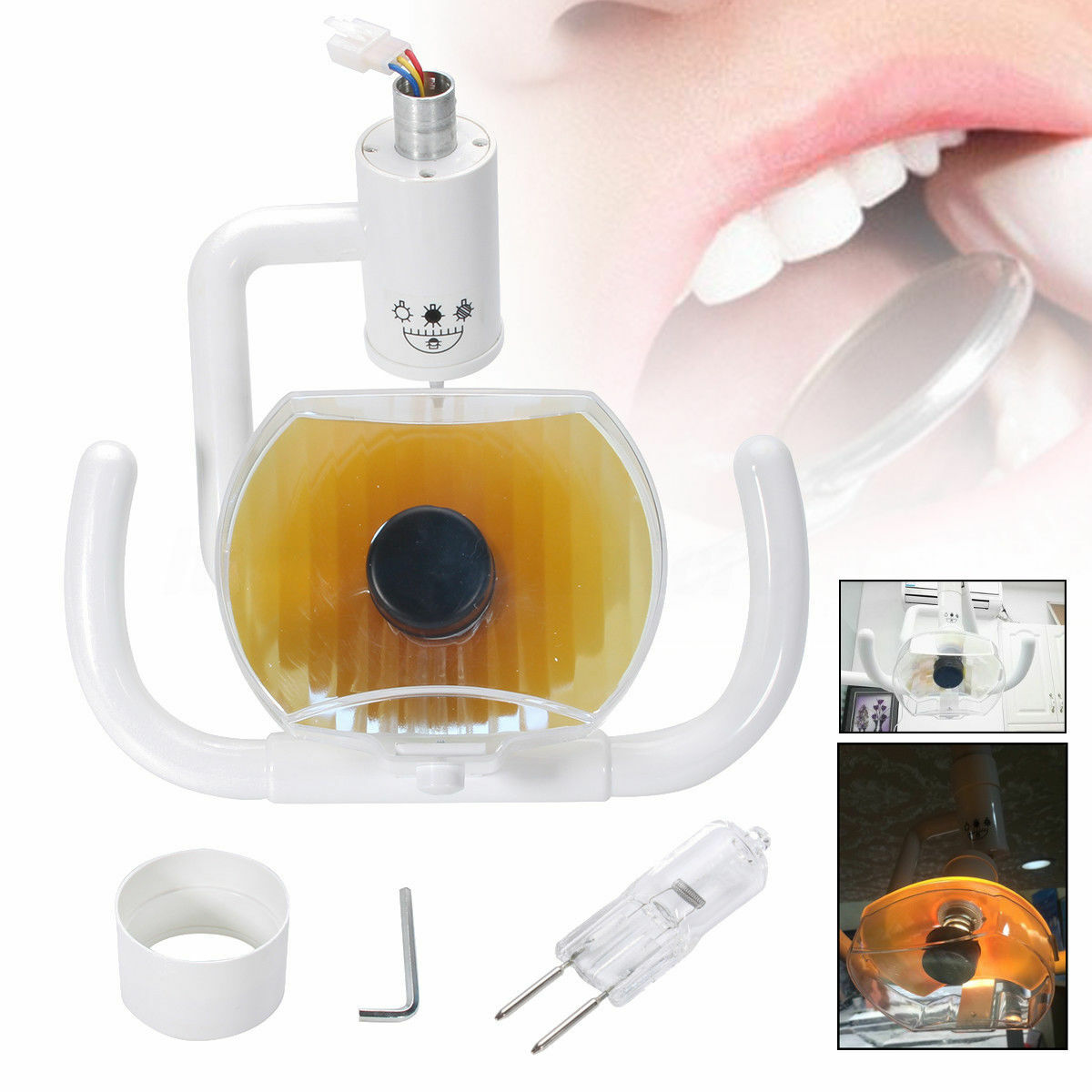 Dental Shadowless Oral Light Halogen Lamp Cold Light for Dental Chair Unit 26mm