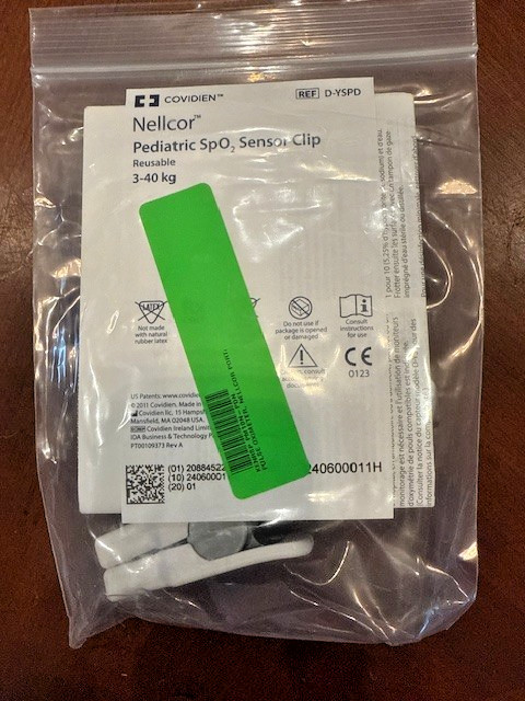 Nellcor Covidien Pediatric SpO₂ Sensor Clip – REF D‑YSPD – New